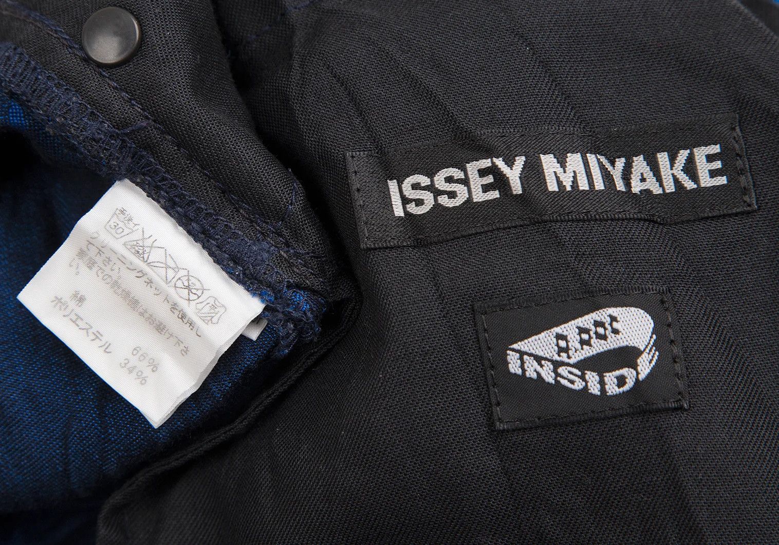 Issey Miyake A-POC INSIDE Flower Jacquard Pleated Pants Dark Blue 35 Size US 35 - 18 Thumbnail