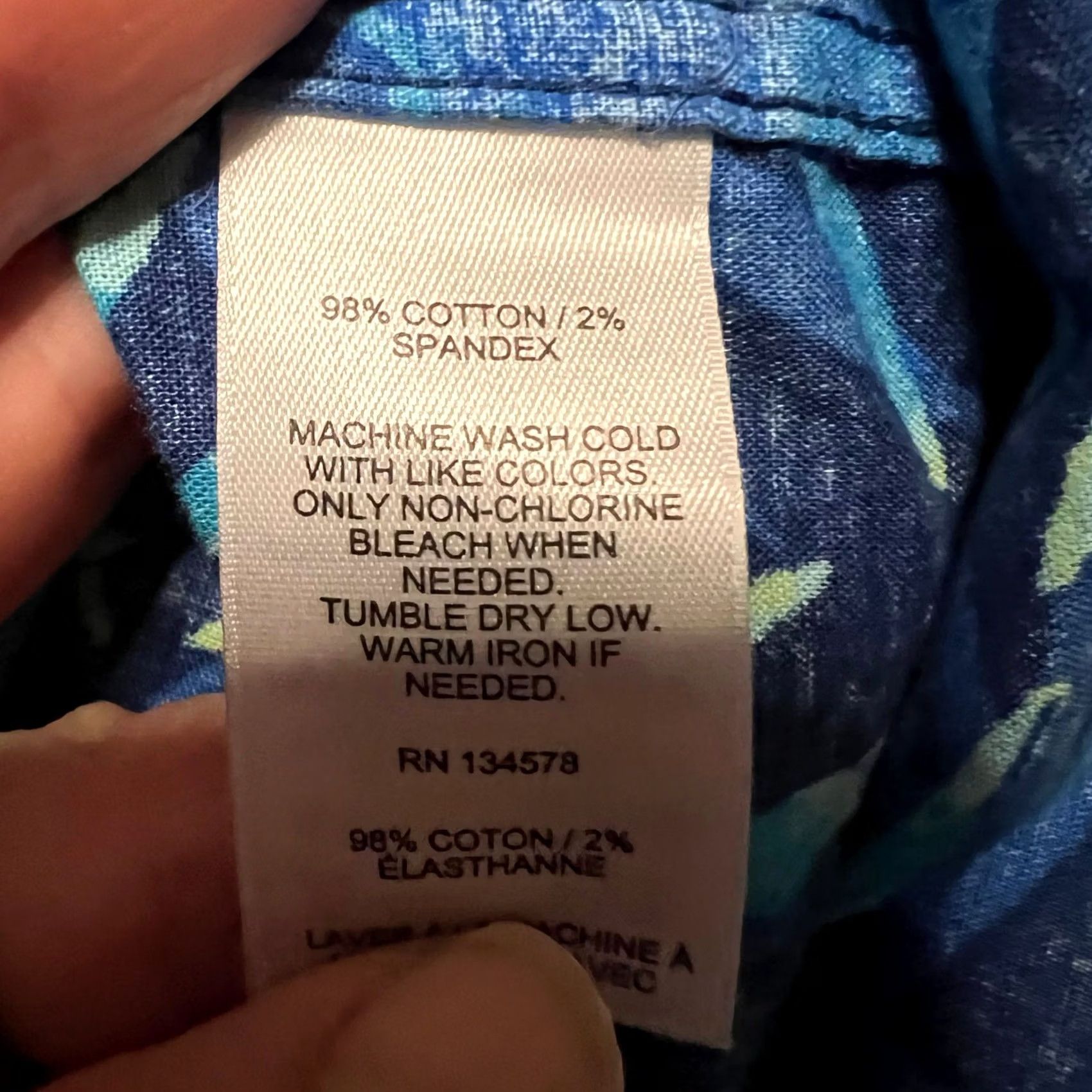 Vineyard Vines Vineyard Vines Shirt Mens Large Button Up Floral Hawaiian Blue Short Sleeve Mens L Blue Floral Hawaiian Shirt Size US L / EU 52-54 / 3 - 7 Thumbnail