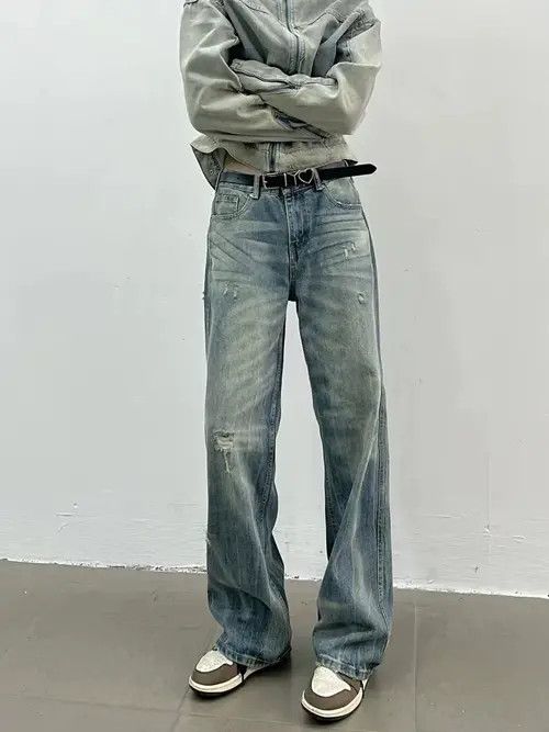 Japanese Brand × Vintage Vintage Distressed Straight-leg Denim Size US 31 - 2 Thumbnail