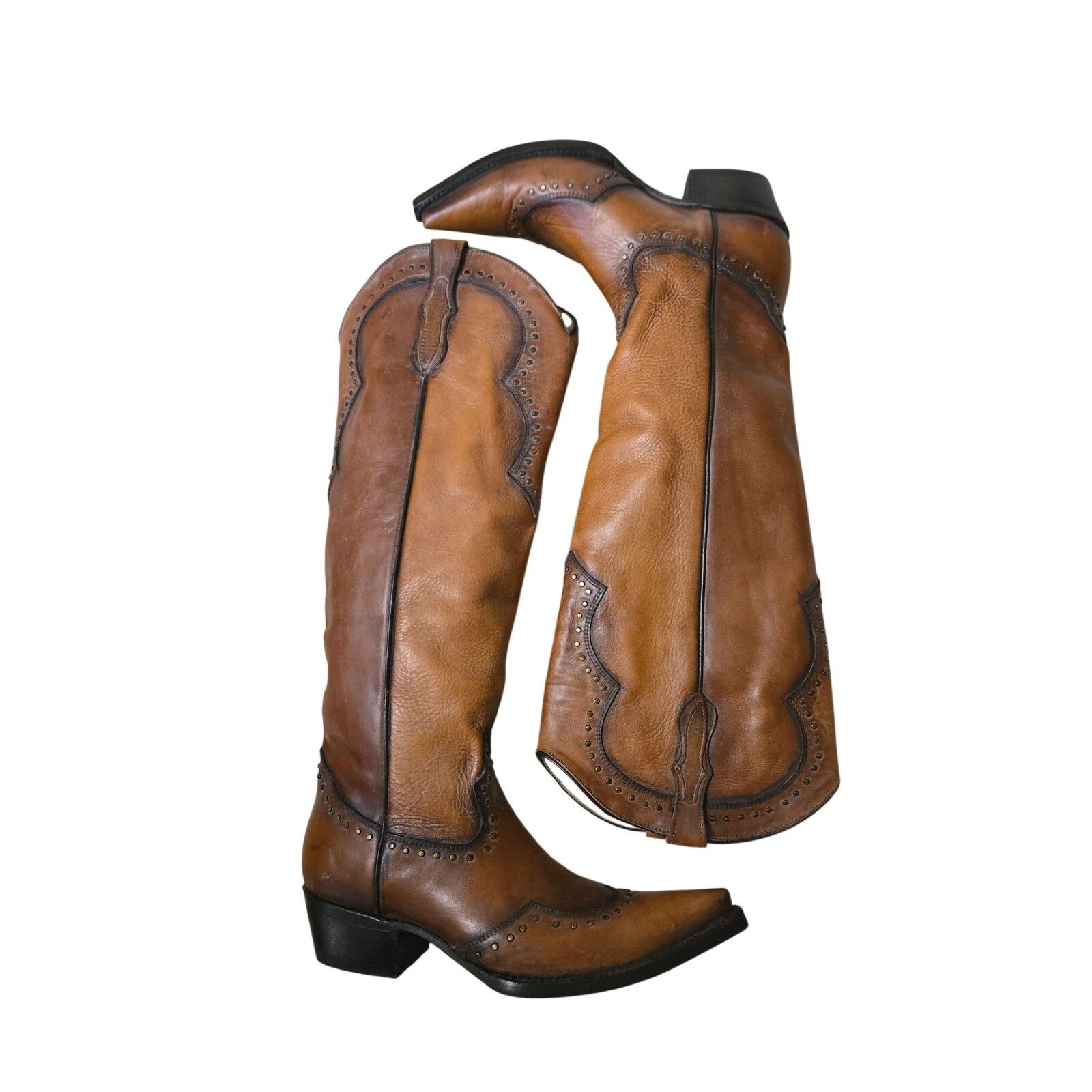 Palm Angels Desert Angels High Western Leather Boots Size 8 Size US 8 / IT 38 - 1 Thumbnail