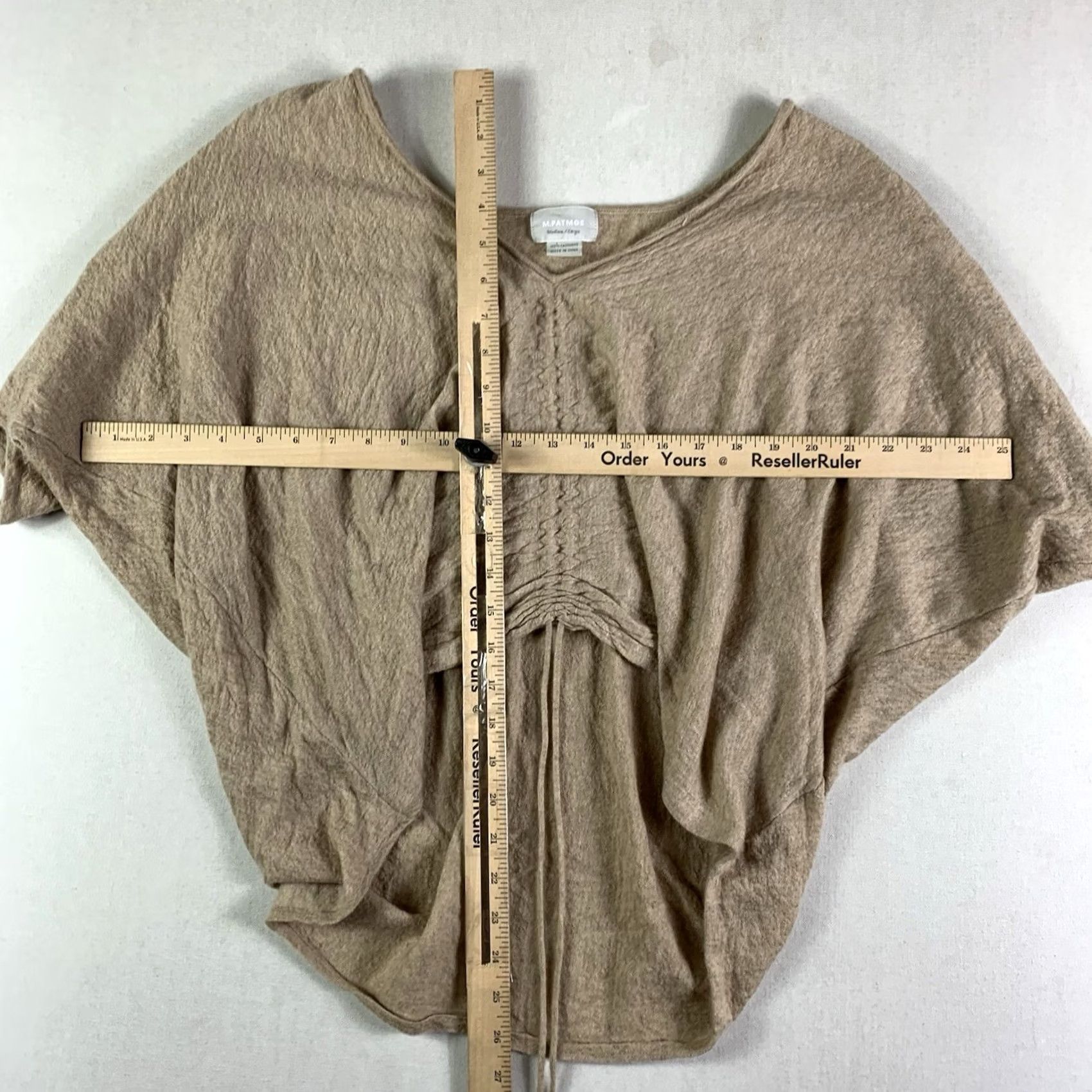 Vintage M. patmos Top Womens M Beige Cashmere Dolman neck cottagecore Size M / US 6-8 / IT 42-44 - 3 Thumbnail