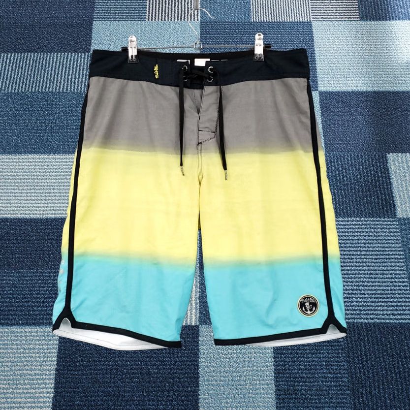 Vintage Salt Life Yellow Trunks Shorts Men 32 SLX-QD Vapor Stretch Boardshorts Swim Surf Size US 32 / EU 48 - 1 Thumbnail