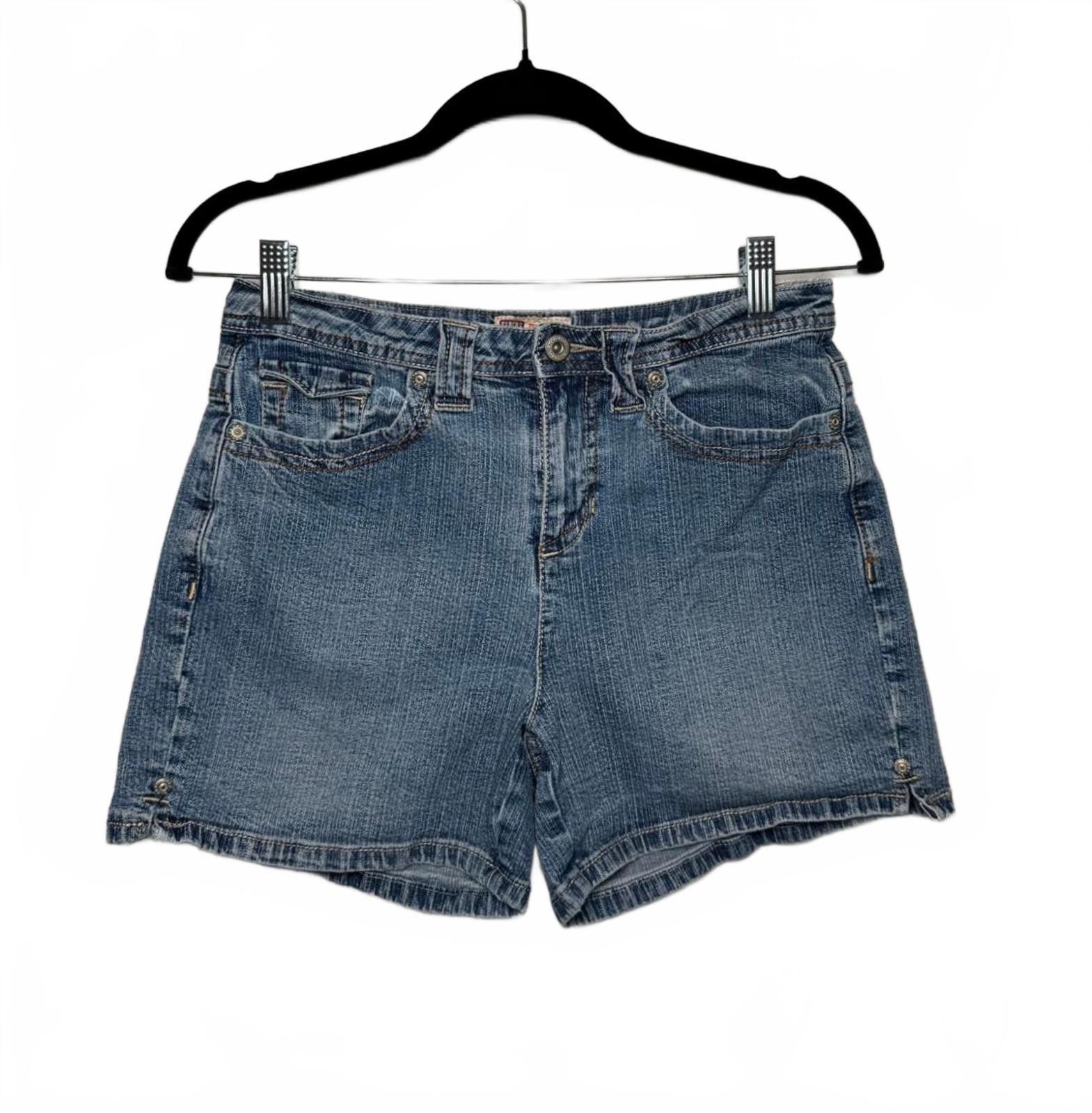 Designer Vintage 90s Granola Girl Basic Denim Blue Jean Shorts Size 28" / US 6 / IT 42 - 1 Thumbnail