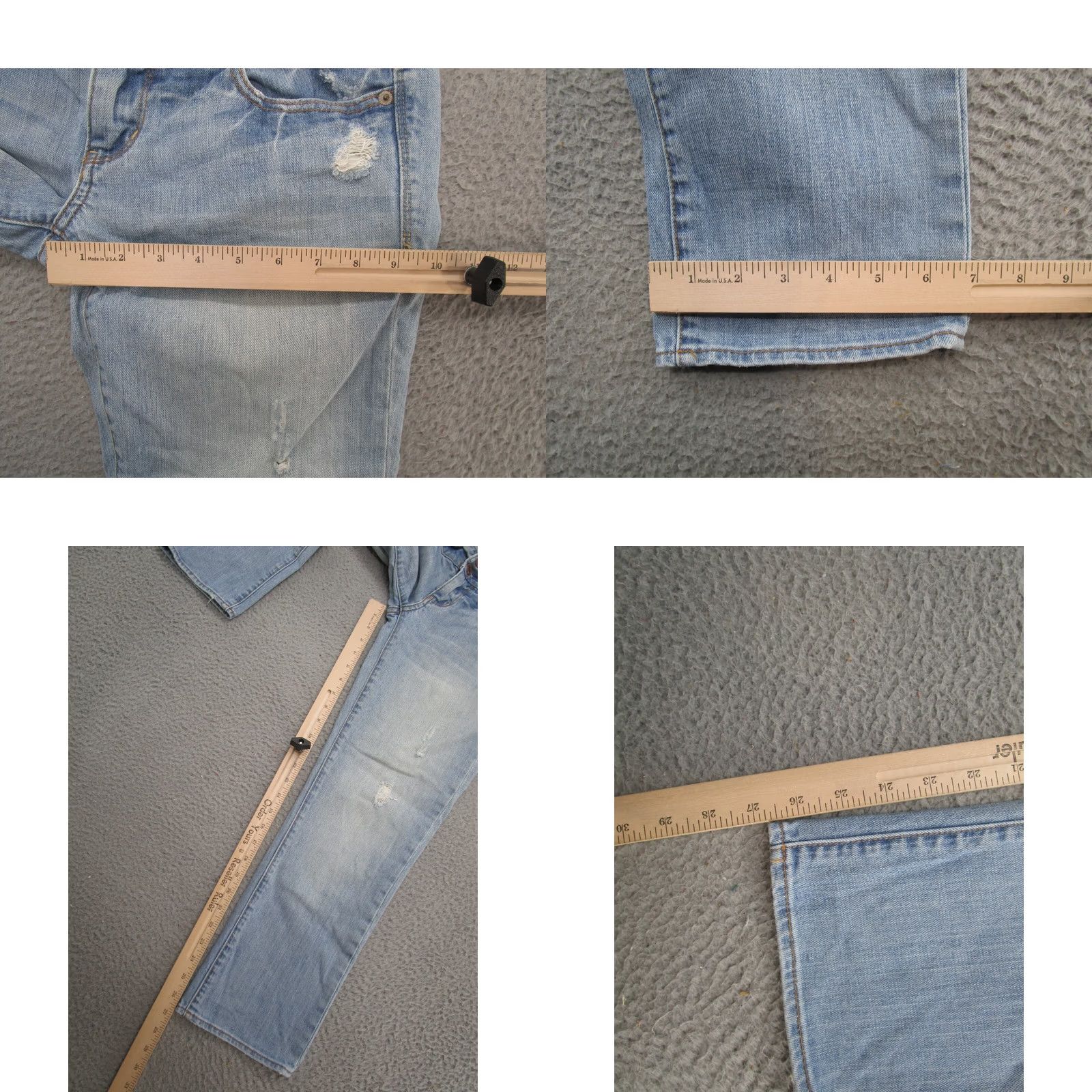American Eagle Outfitters Vtg Y2K American Eagle Distressed Light Wash Denim Jeans Women's Size 4 Size 27" / US 4 / IT 40 - 8 Thumbnail