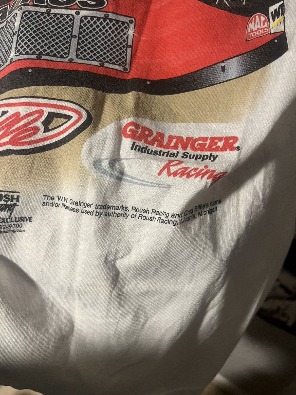 Hanes Vintage 2000’s Y2K Greg Biffle Double Sided NASCAR Tee shirt Size US L / EU 52-54 / 3 - 12 Thumbnail