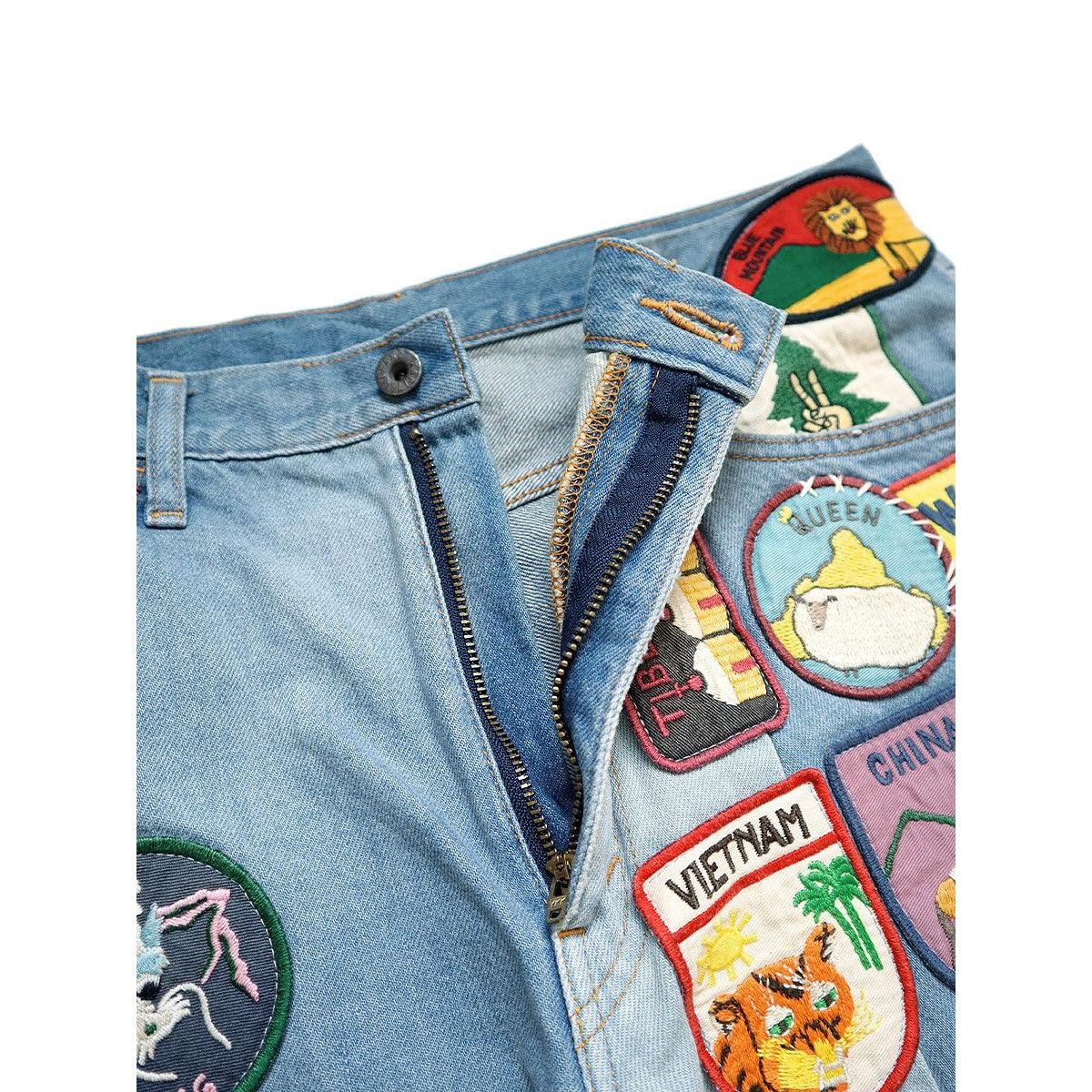 Kapital Kapital 12.5oz Denim 5P Rat Flare Pants (BEAUTIFUL WORLD) Size US 32 / EU 48 - 6 Thumbnail