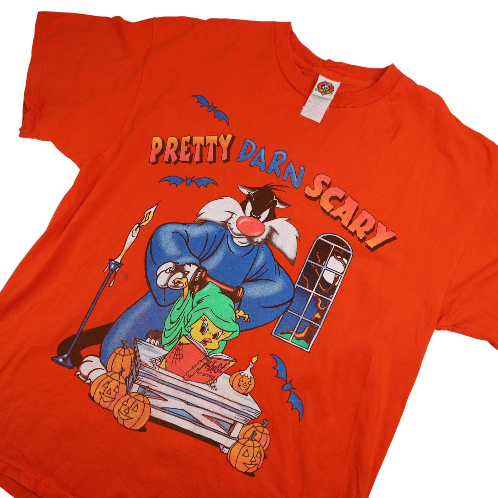 Vintage × Warner Bros Vintage Looney Tunes Halloween Graphic T Shirt Size US XL / EU 56 / 4 - 2 Thumbnail