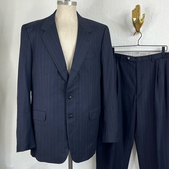 Brioni Brioni Clappers VTG Pinstriped Cashmere Wool 2 Pc 2 Button S Size 46L - 1 Thumbnail