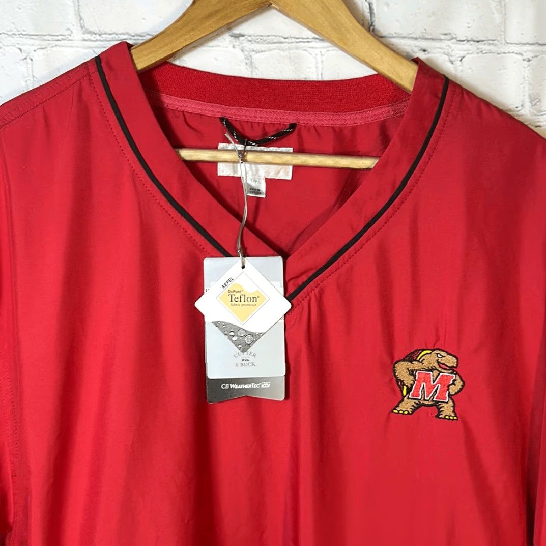 Cutter & Buck VINTAGE Cutter & Buck Jacket Large Maryland Terrapins Terps Windbreaker Pullover Coat New Red Black Varsity Jacket L Mens Womens Unisex Adults Size US L / EU 52-54 / 3 - 2 Thumbnail