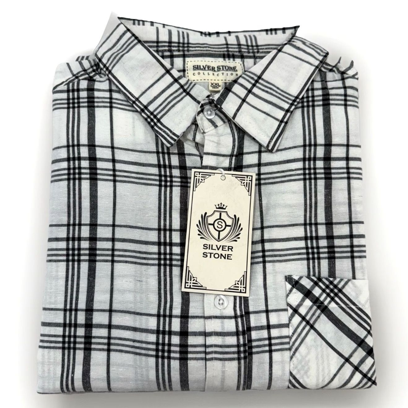 Vintage Silverstone Collection Western Plaid Oxford Button Down Canvas Shirt Men’s 2XL Size US XXL / EU 58 / 5 - 2 Thumbnail