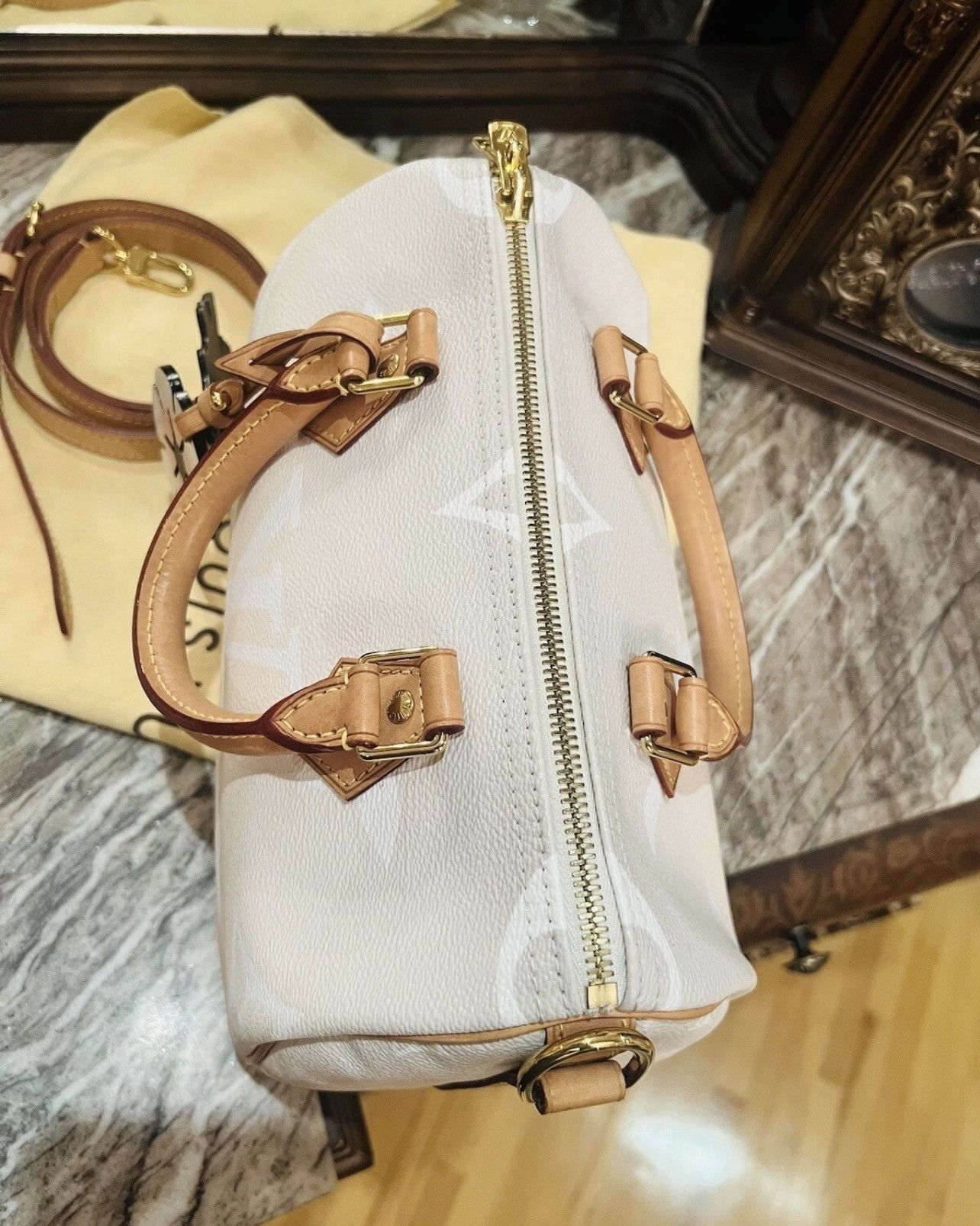 Louis Vuitton Louis Vuitton Speedy 25 Bandouliere Summer Giant Size ONE SIZE - 7 Thumbnail