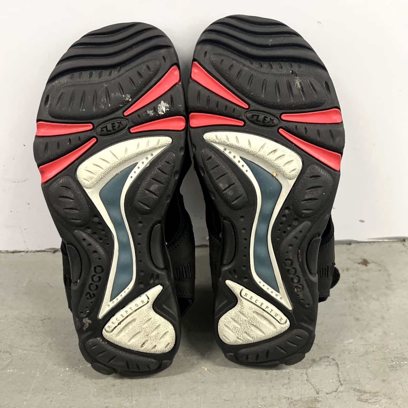 Ecco ECCO Receptor Black Leather Active Sandals Size US 13 EUR 46 Men Size ONE SIZE - 7 Thumbnail