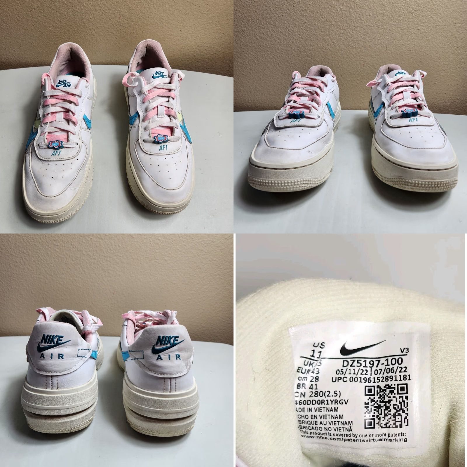 Nike Nike Air Force 1 Sneaker Womens 11 DZ5197-100 White Pastel Size US 11 / IT 41 - 8 Thumbnail