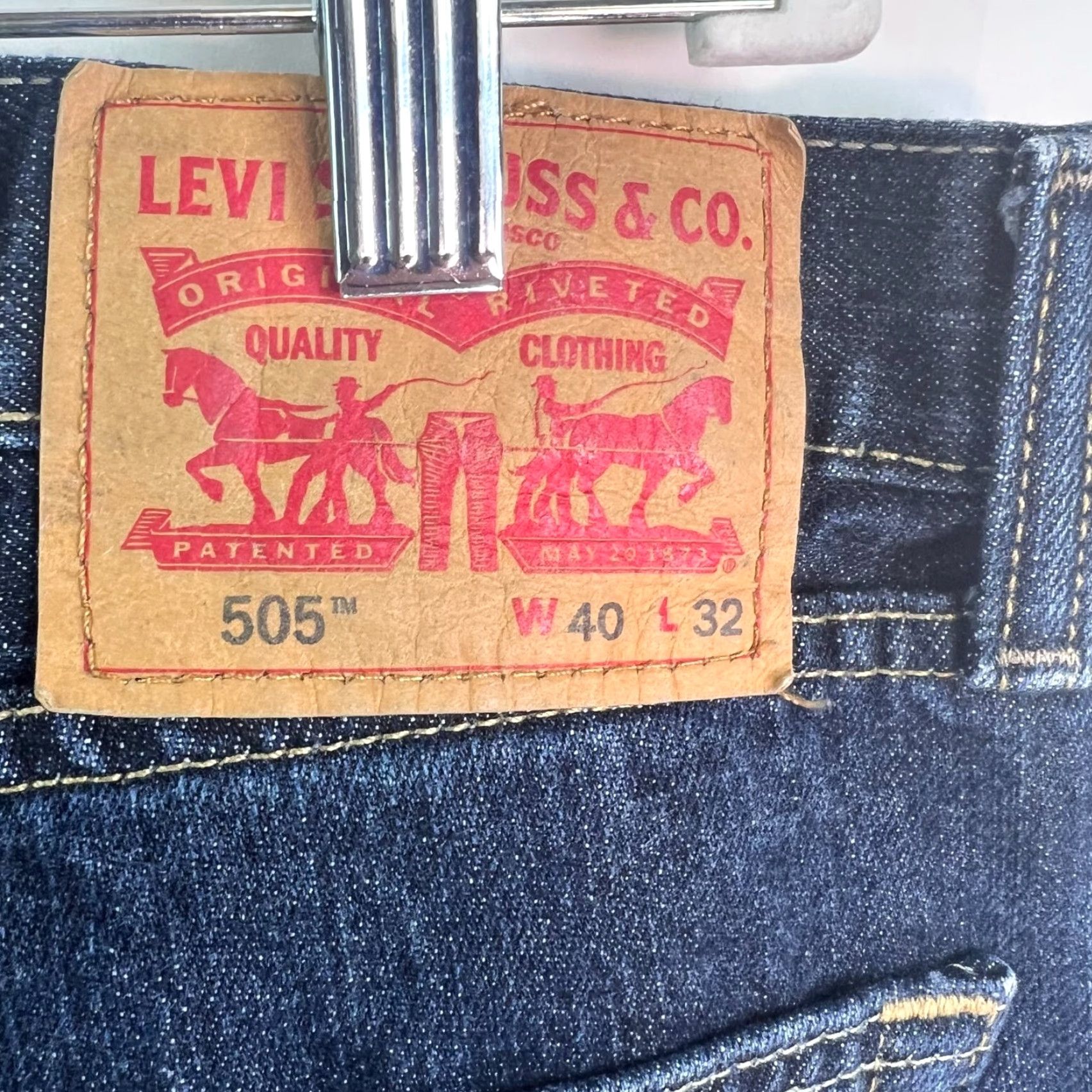 Levi's Levi's 505 Jeans Mens Size 40 Blue Straight Regular Fit Workwear 40 X 32 Size US 40 / EU 56 - 6 Thumbnail