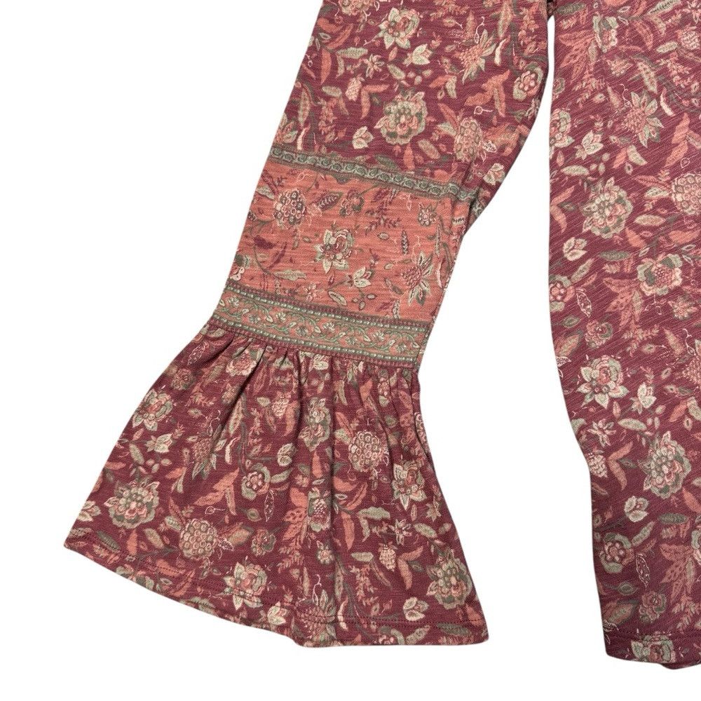 Lucky Brand NWT New $70 Lucky Brand Long Bell Sleeve Floral Top SIze S Size S / US 4 / IT 40 - 9 Thumbnail
