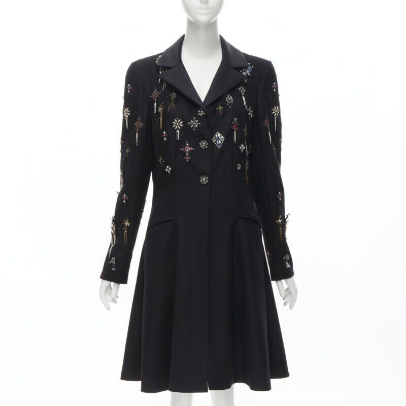 Chanel CHANEL Paris London Metier D'art Lesage Punk embellished cashmere coat FR40 Size M / US 6-8 / IT 42-44 - 1 Thumbnail
