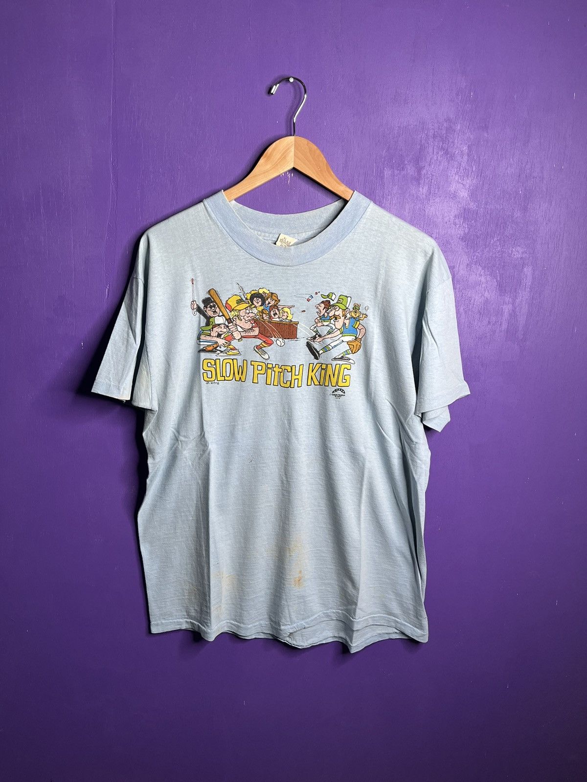 Vintage Vintage 1979 Slow pitch kings frat t-shirt Size US L / EU 52-54 / 3 - 1 Thumbnail