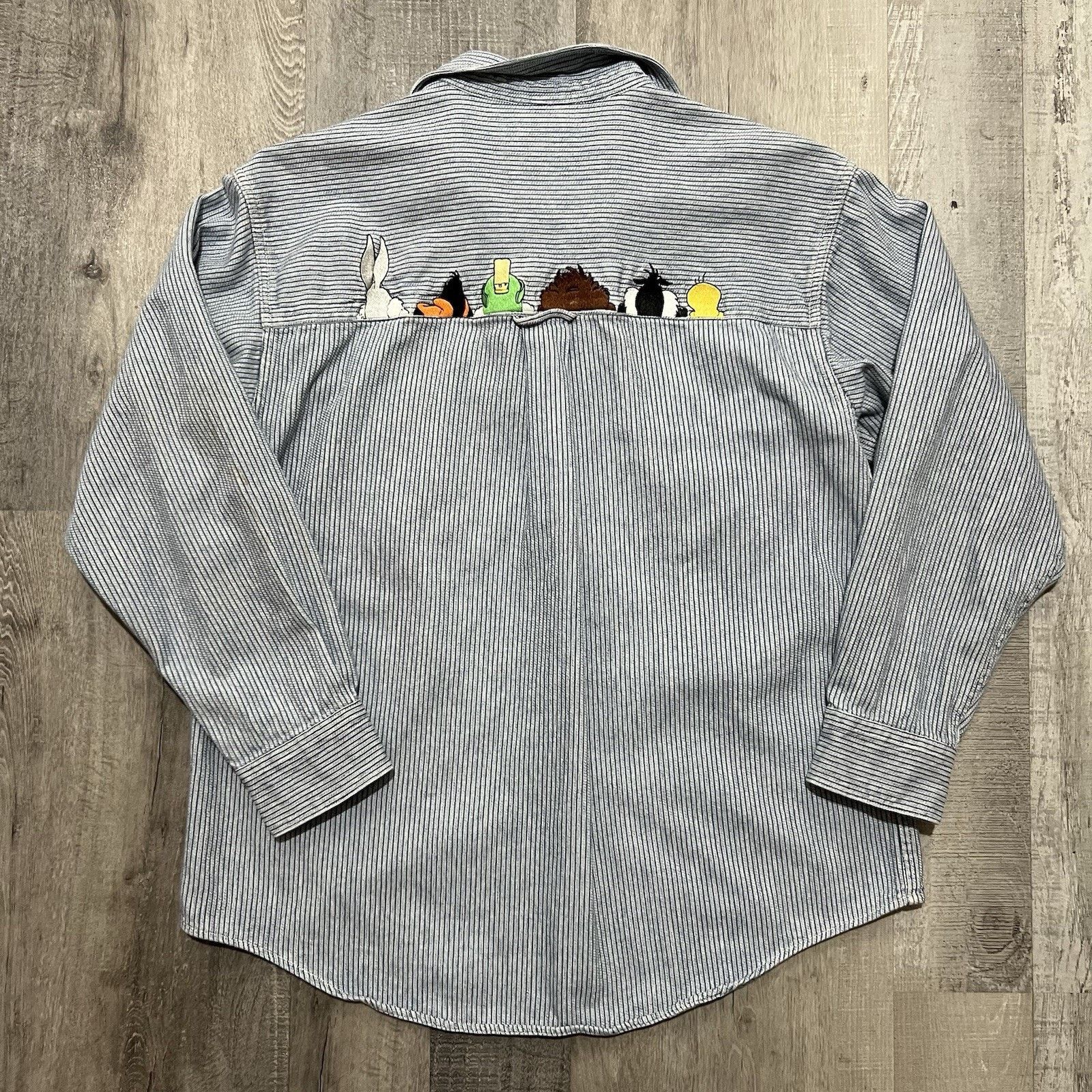 Warner Bros VTG Warner Bros. Studios Looney Tunes Hickory Button Shirt S Size US S / EU 44-46 / 1 - 2 Thumbnail