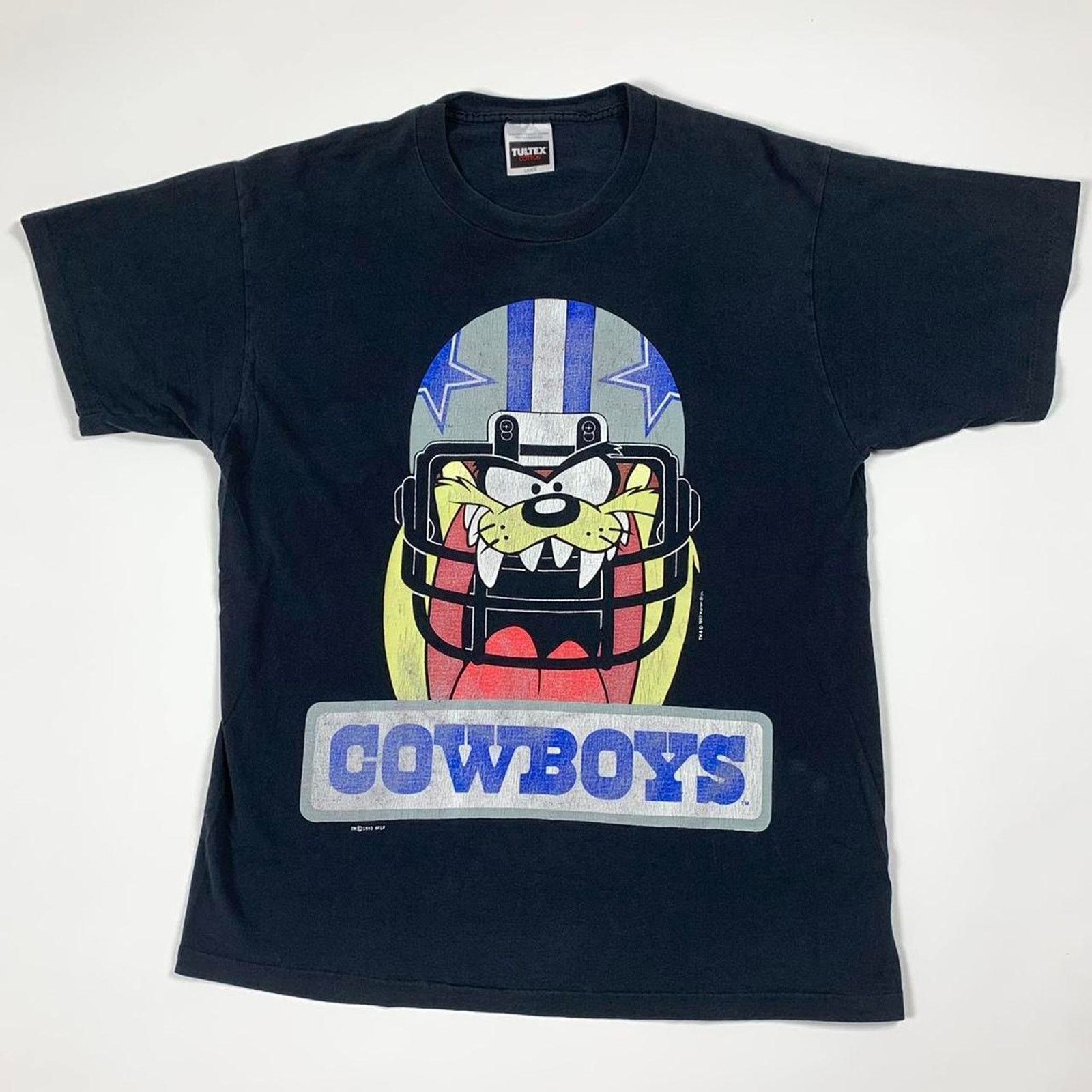Vintage Vintage 1993 single stitch dallas cowboys taz Size US L / EU 52-54 / 3 - 2 Thumbnail