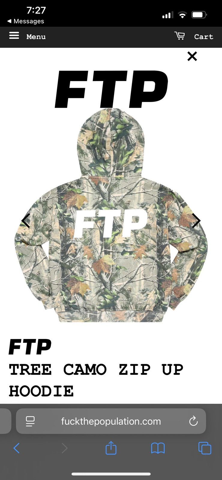 Fuck The Population 2025 Fuck The Population Tree Camo Zip-Up Thermal Hoodie XL Size US XL / EU 56 / 4 - 3 Thumbnail