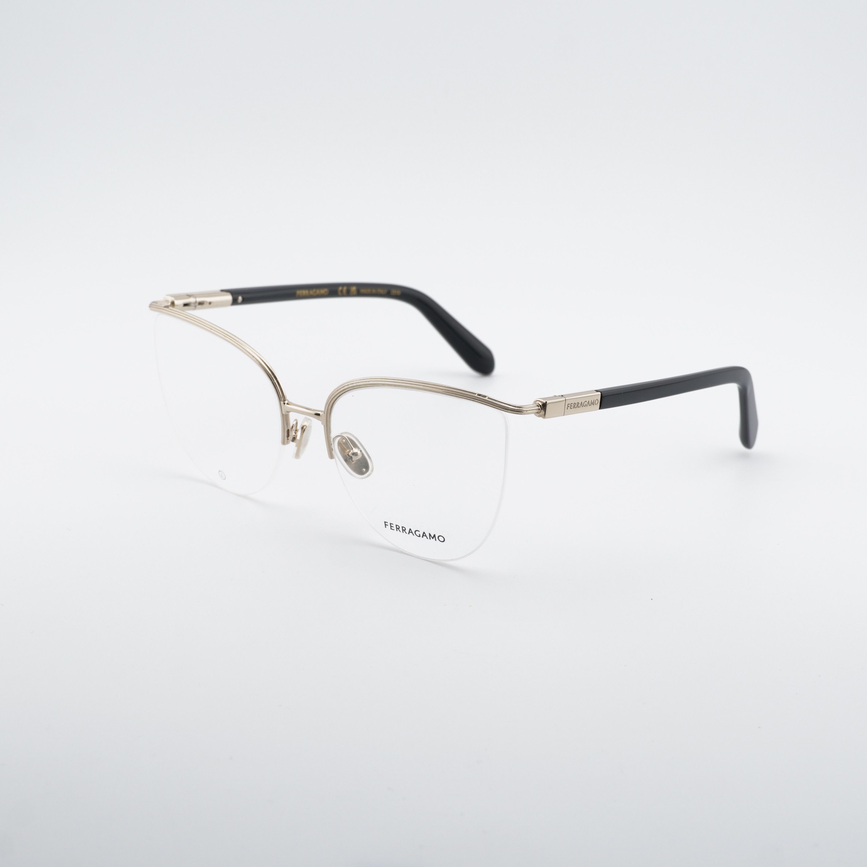 Salvatore Ferragamo Salvatore Ferragamo SF2227 710 Eyeglasses Gold/Black 56mm Size ONE SIZE - 6 Thumbnail