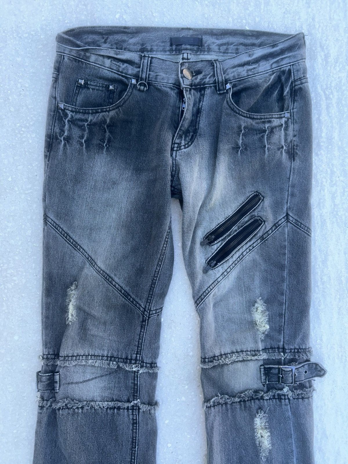 Japanese Brand Hysteric Glamour Style Japanese Bondage Flare Jeans Size US 32 / EU 48 - 3 Thumbnail