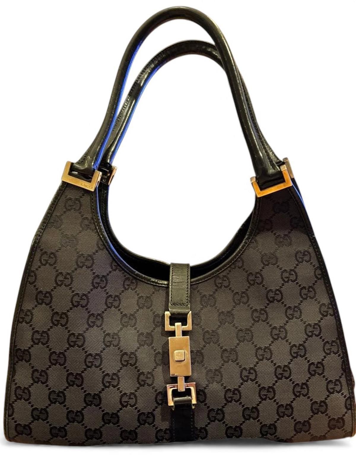 Gucci Gucci - Classic Monogram Canvas Shoulder Bag Gold Size ONE SIZE - 4 Thumbnail