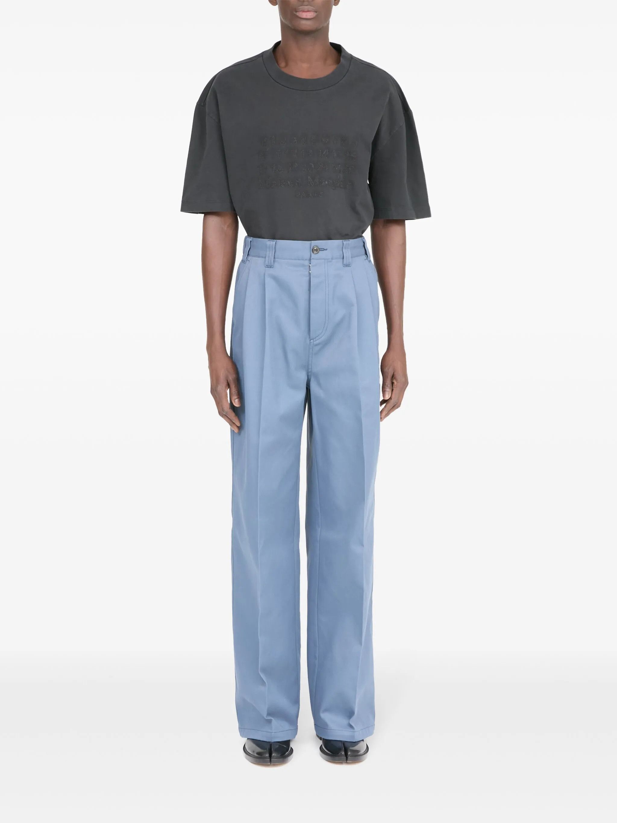 Maison Margiela o1w1db11225 Skater Chino Trousers in Blue Size US 30 / EU 46 - 2 Thumbnail