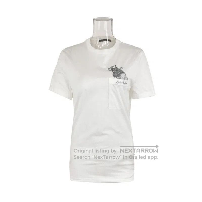 Louis Vuitton Louis Vuitton Logo Cotton T-Shirt in White. Size US XS / EU 42 / 0 - 1 Thumbnail