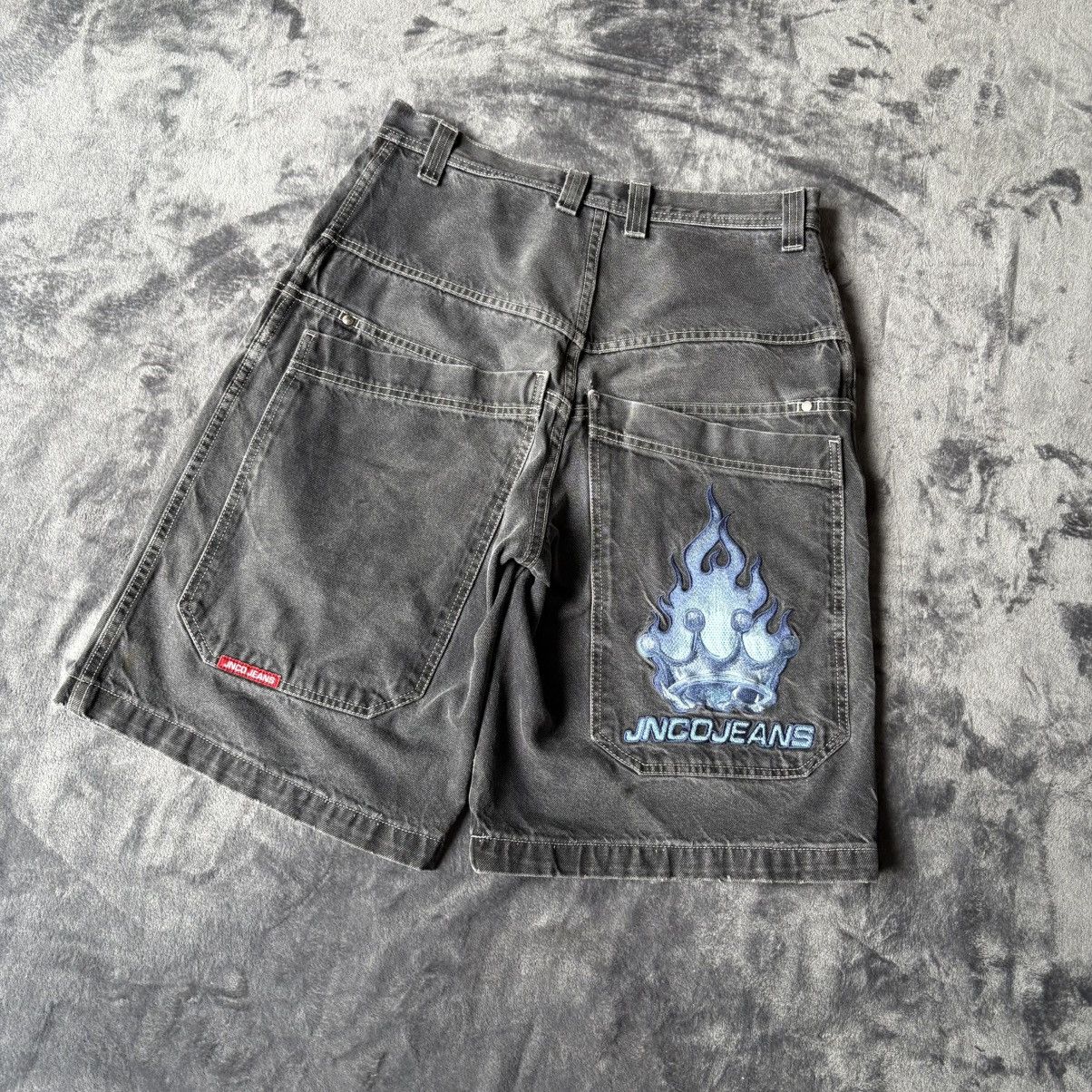 JNCO BURNING BLUE CROWN JNCO JORT Size US 32 / EU 48 - 3 Thumbnail