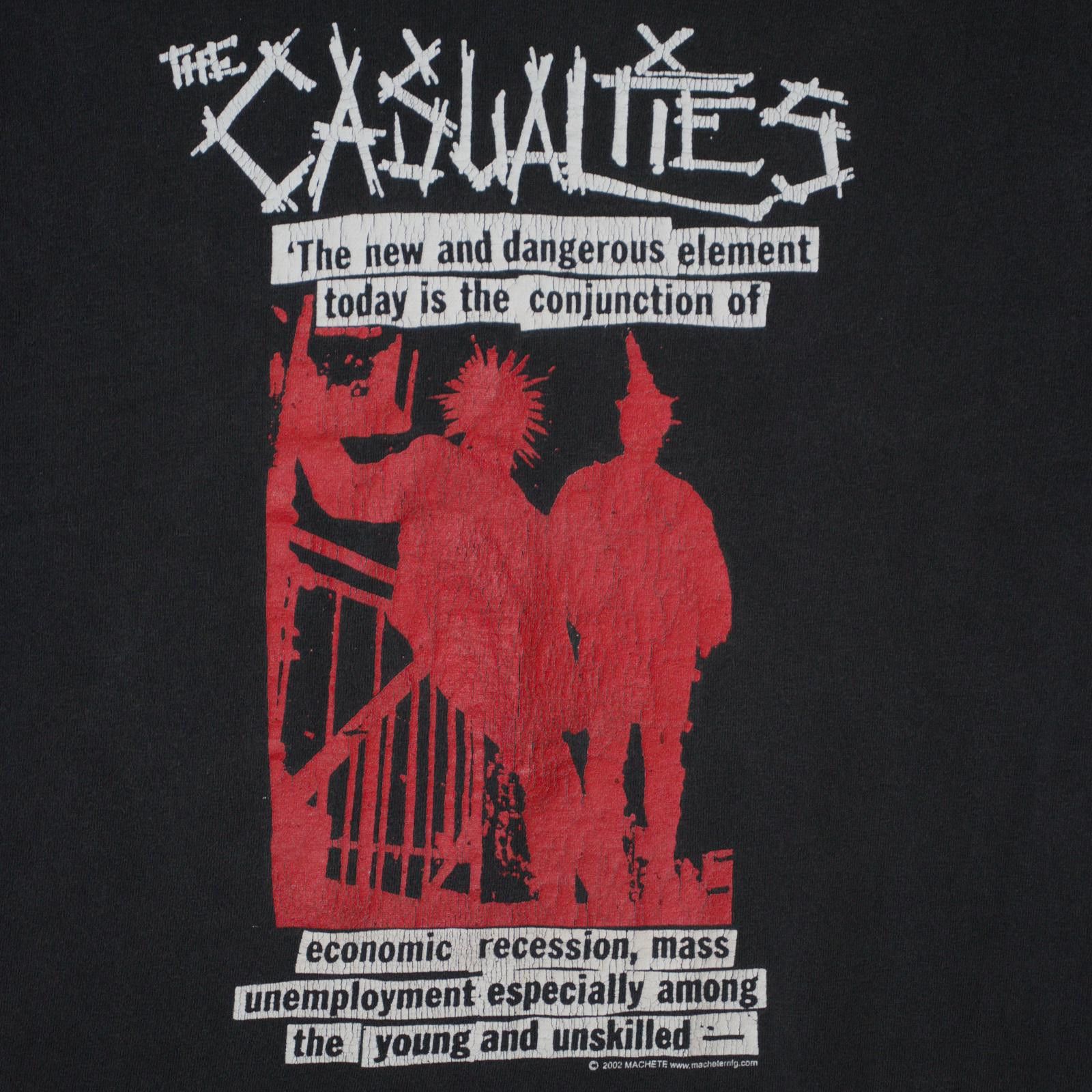 Vintage 2002 Casualites Dangerous Element Tee Size US M / EU 48-50 / 2 - 2 Thumbnail