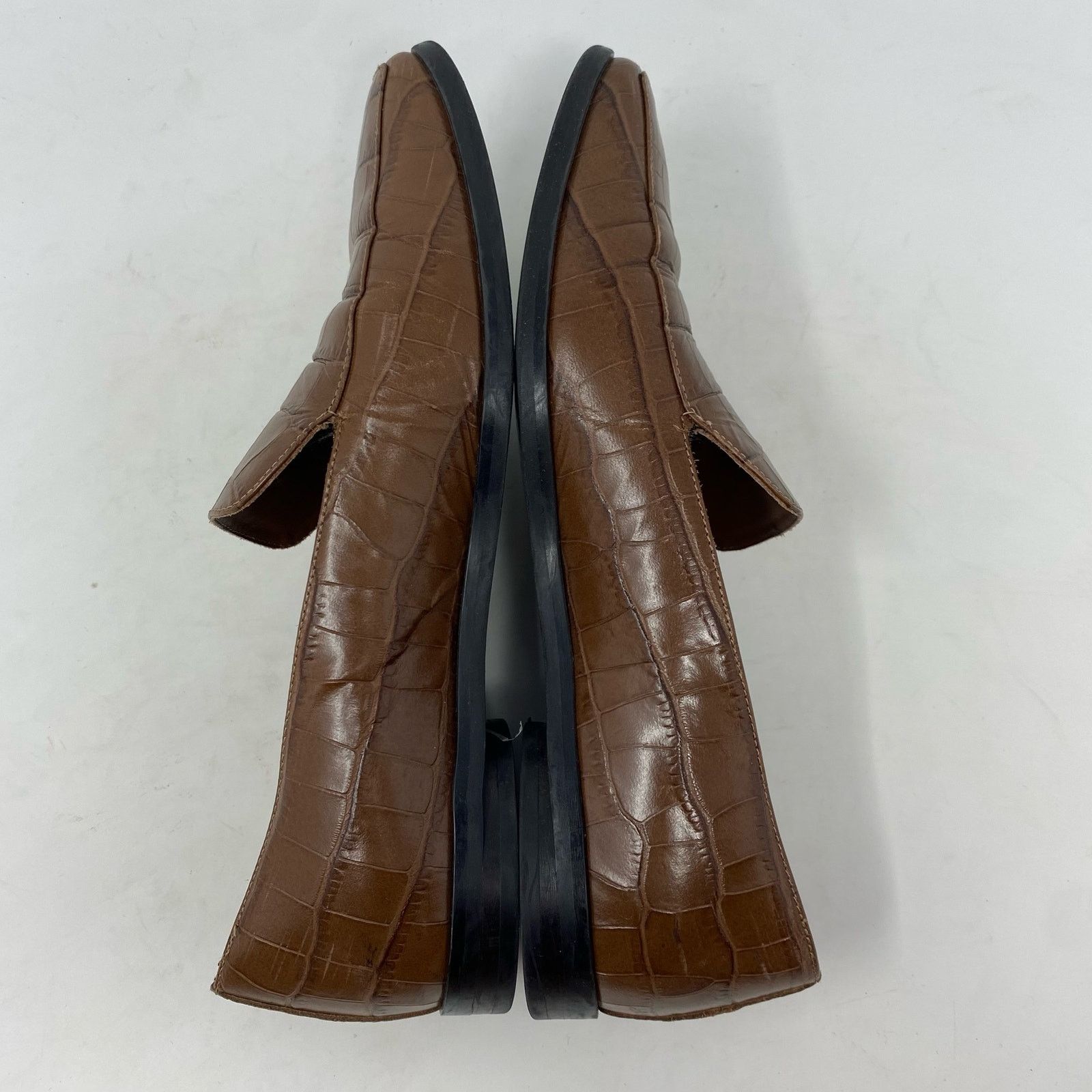 Everlane Everlane Brown Crocodile Embossed Leather Loafers Size 7.5 Size US 7.5 / IT 37.5 - 6 Thumbnail