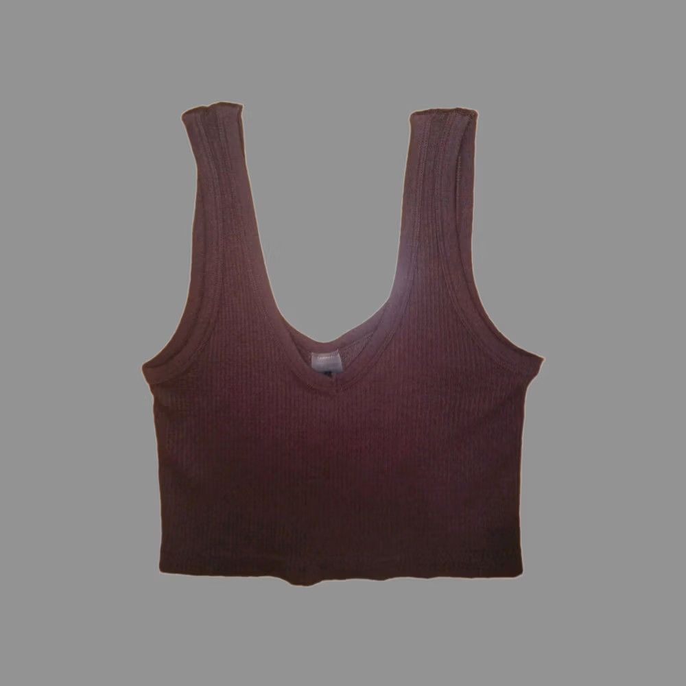 Vintage Mono B Effortless Ribbed Tank Cropped Tank Women M Black Folded Ribbed Activewear NWT Size ONE SIZE - 1 Thumbnail