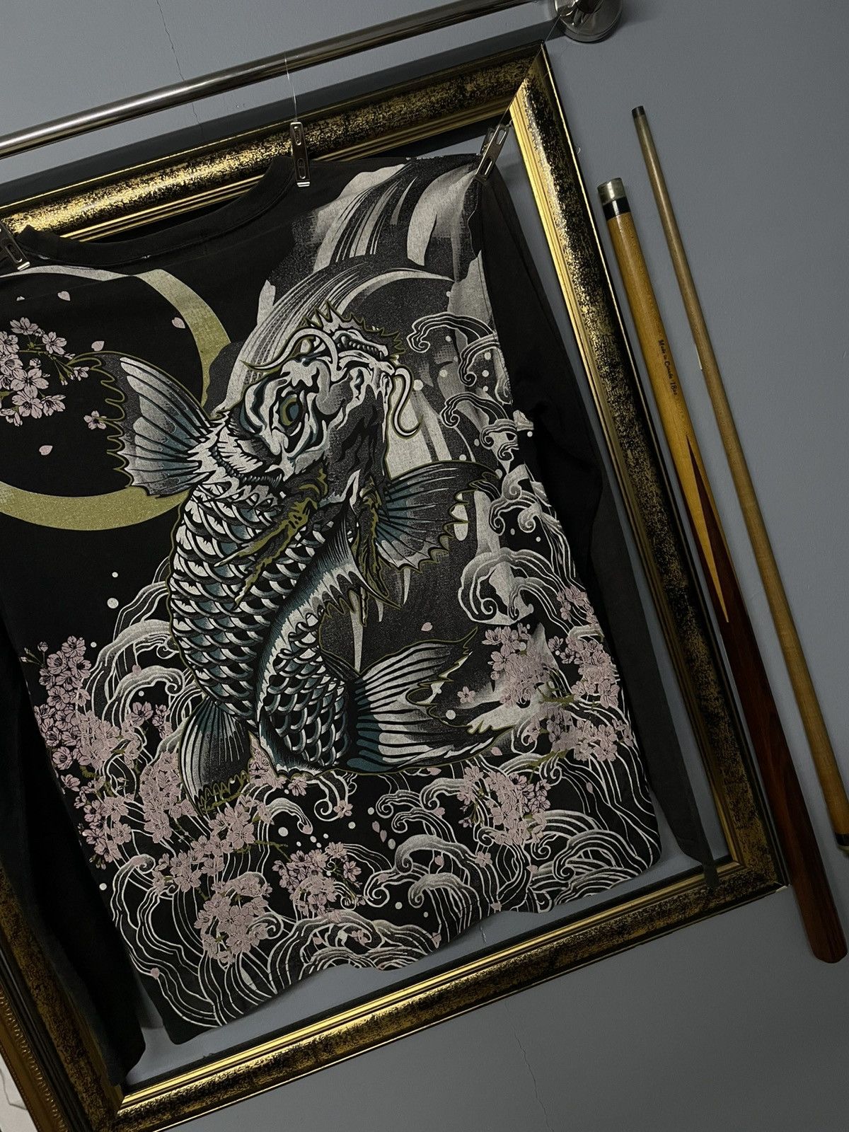 Japanese Brand Vintage 90s Japan Designer Oboro Rare Traditional Koi Faded Size US M / EU 48-50 / 2 - 3 Thumbnail