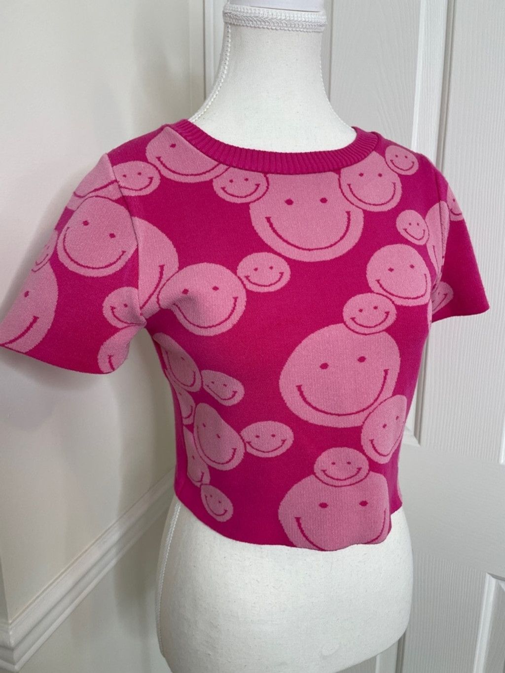 Debut debut Smiley Face Cropped Tee M/L Size M / US 6-8 / IT 42-44 - 2 Thumbnail