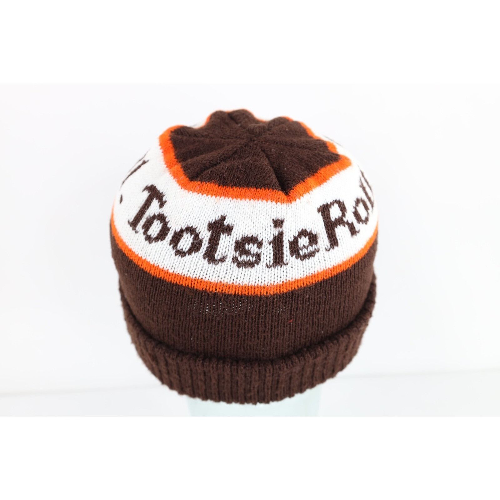 Vintage Vintage 70s 80s Tootsie Roll Candy Knit Winter Beanie Hat Size ONE SIZE - 4 Thumbnail
