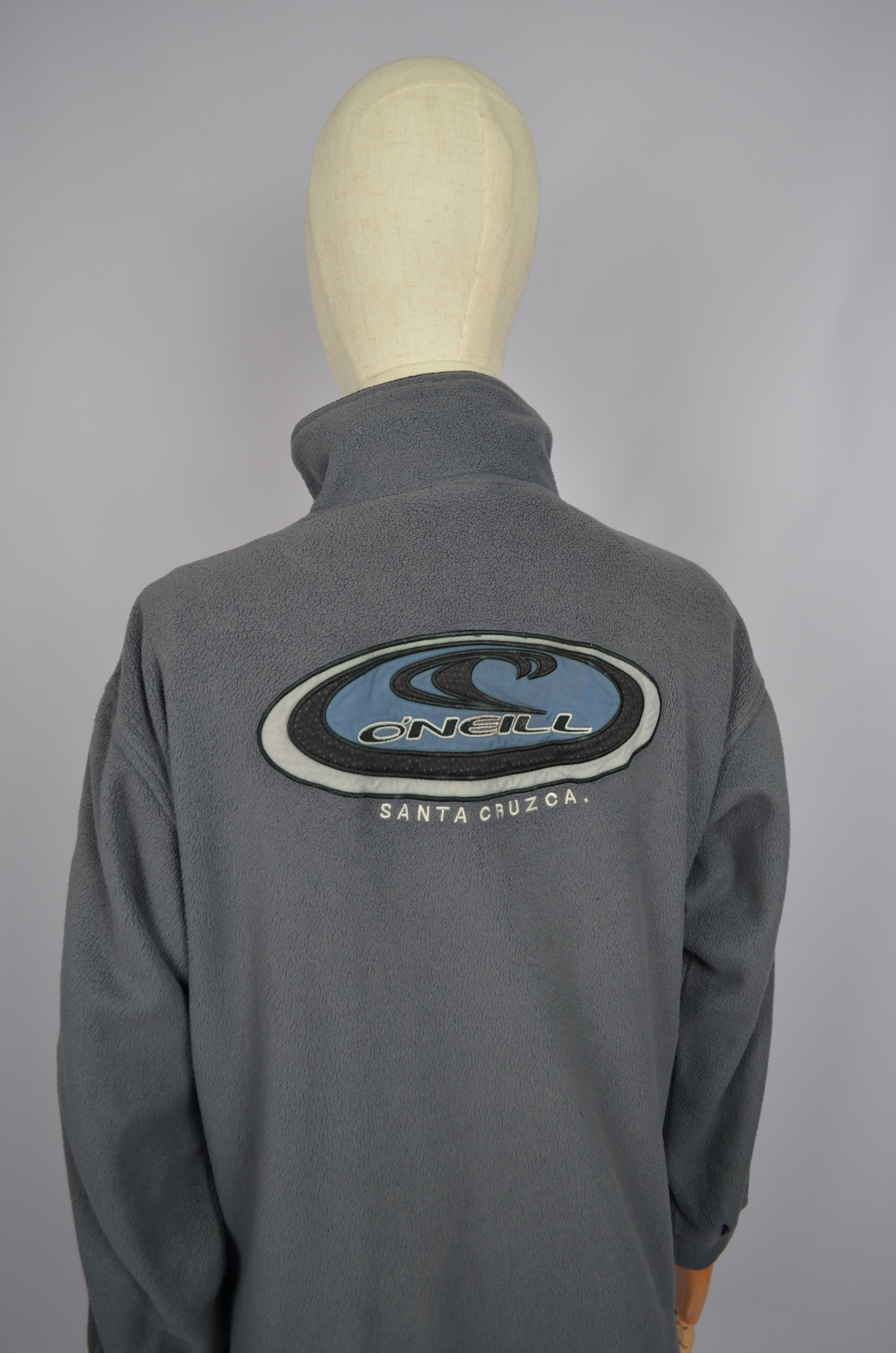 O'Neill × Vintage Vintage Oneill Santa Cruz 1/4 Zip Grey Surt Fleece Logo 90s Size US L / EU 52-54 / 3 - 6 Thumbnail