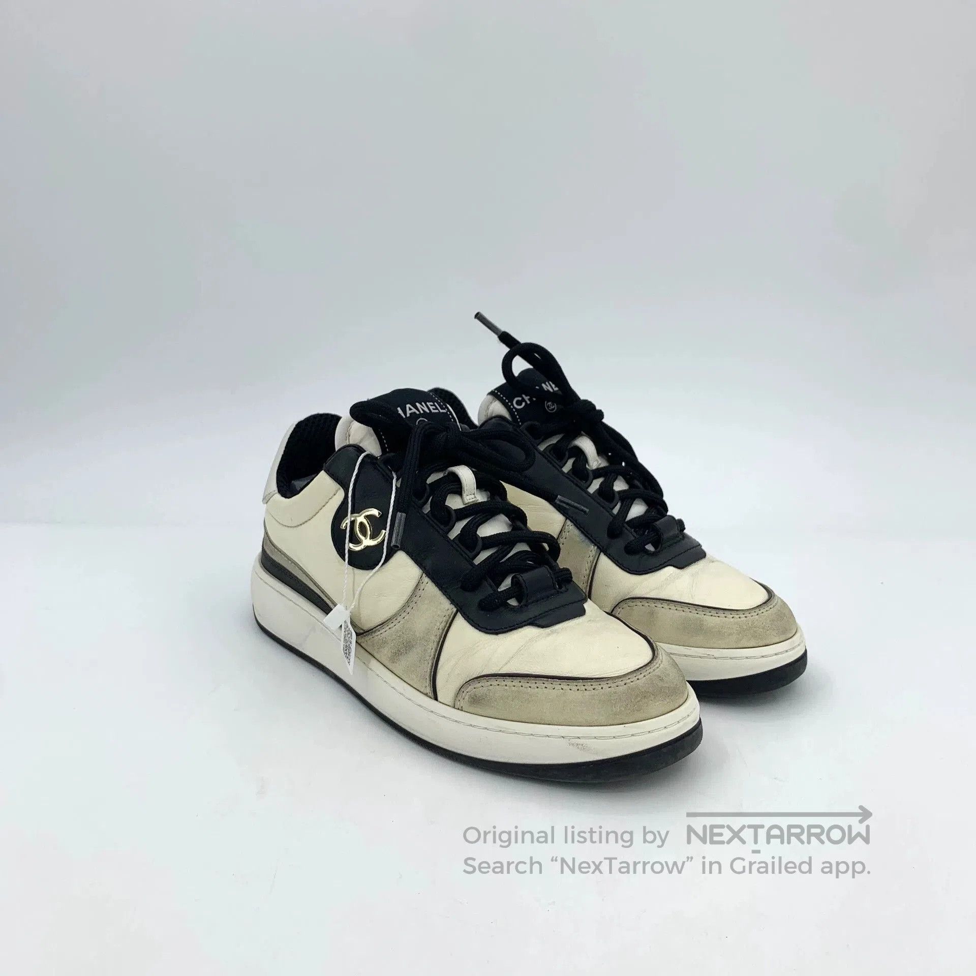Chanel Chanel Colorblock Logo Lace-Up Sneakers. Size US 5 / EU 37 - 2 Thumbnail