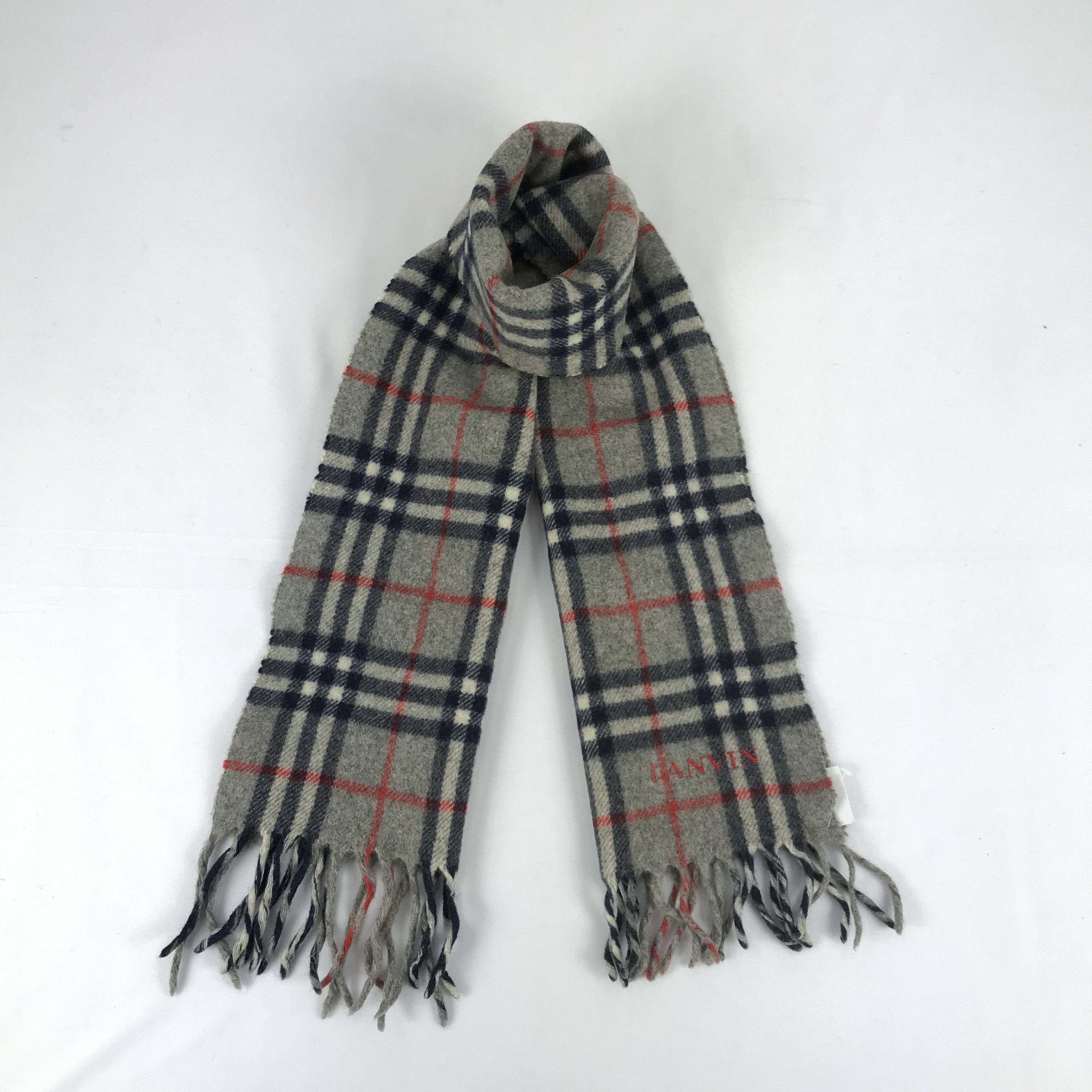 Lanvin Vintage Lanvin Scarf Muffler Wool Cashmere Scarves Size ONE SIZE - 1 Thumbnail