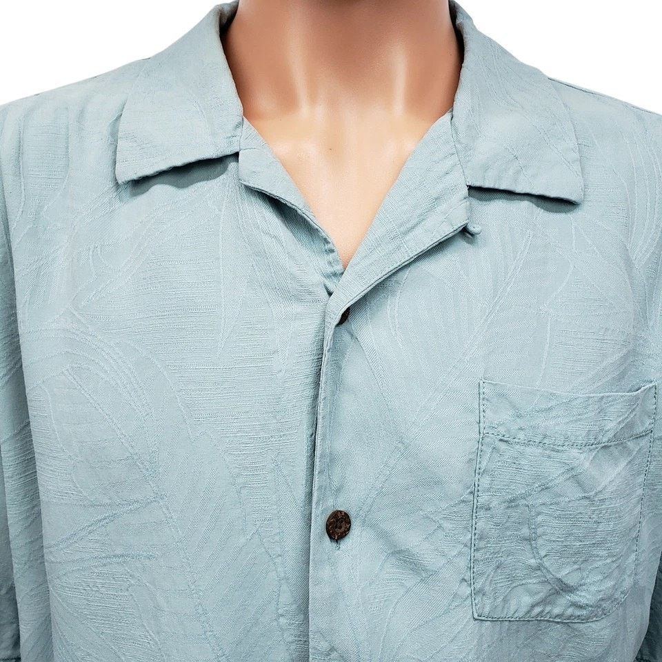 Tommy Bahama TOMMY BAHAMA Camp Shirt Silk XL Palm Tree Print Short Sleeve Size US XL / EU 56 / 4 - 3 Thumbnail