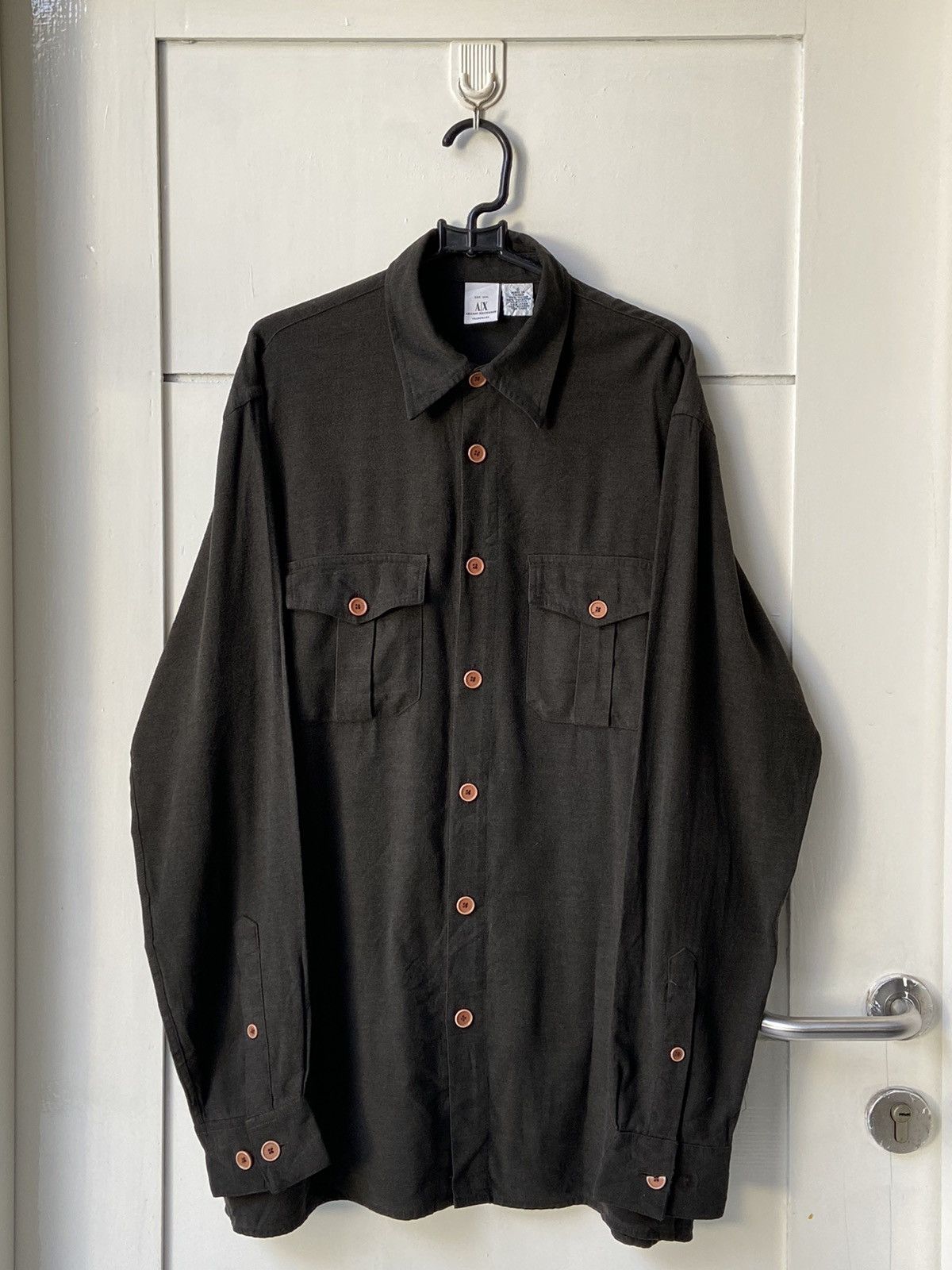 Armani Exchange ARMANI EXCHANGE Brown Shirt Size US S / EU 44-46 / 1 - 9 Thumbnail