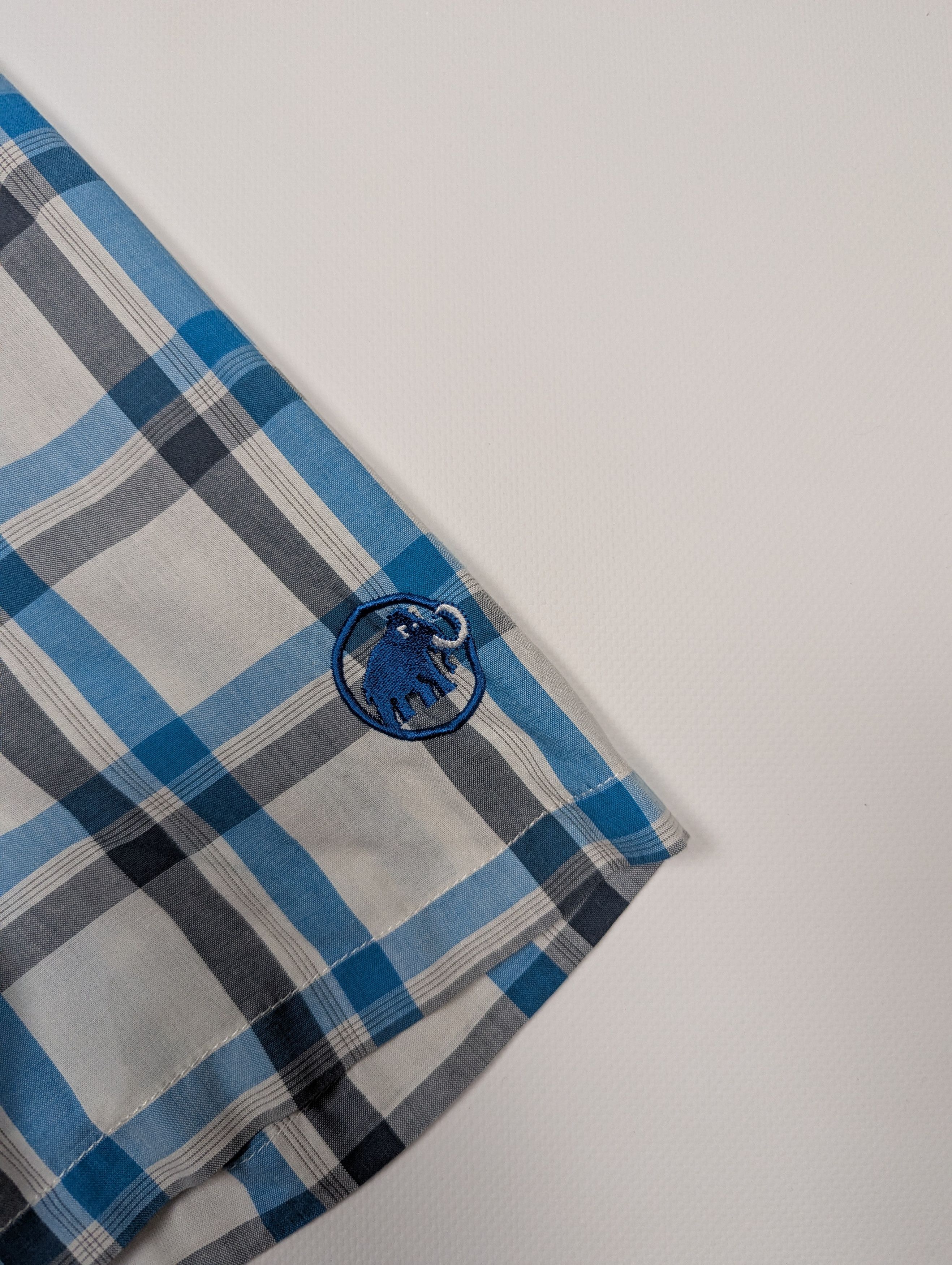 Mammut Mammut Men’s XL Short Sleeve Check Shirt Blue Grey Outdoor Size US XL / EU 56 / 4 - 5 Thumbnail