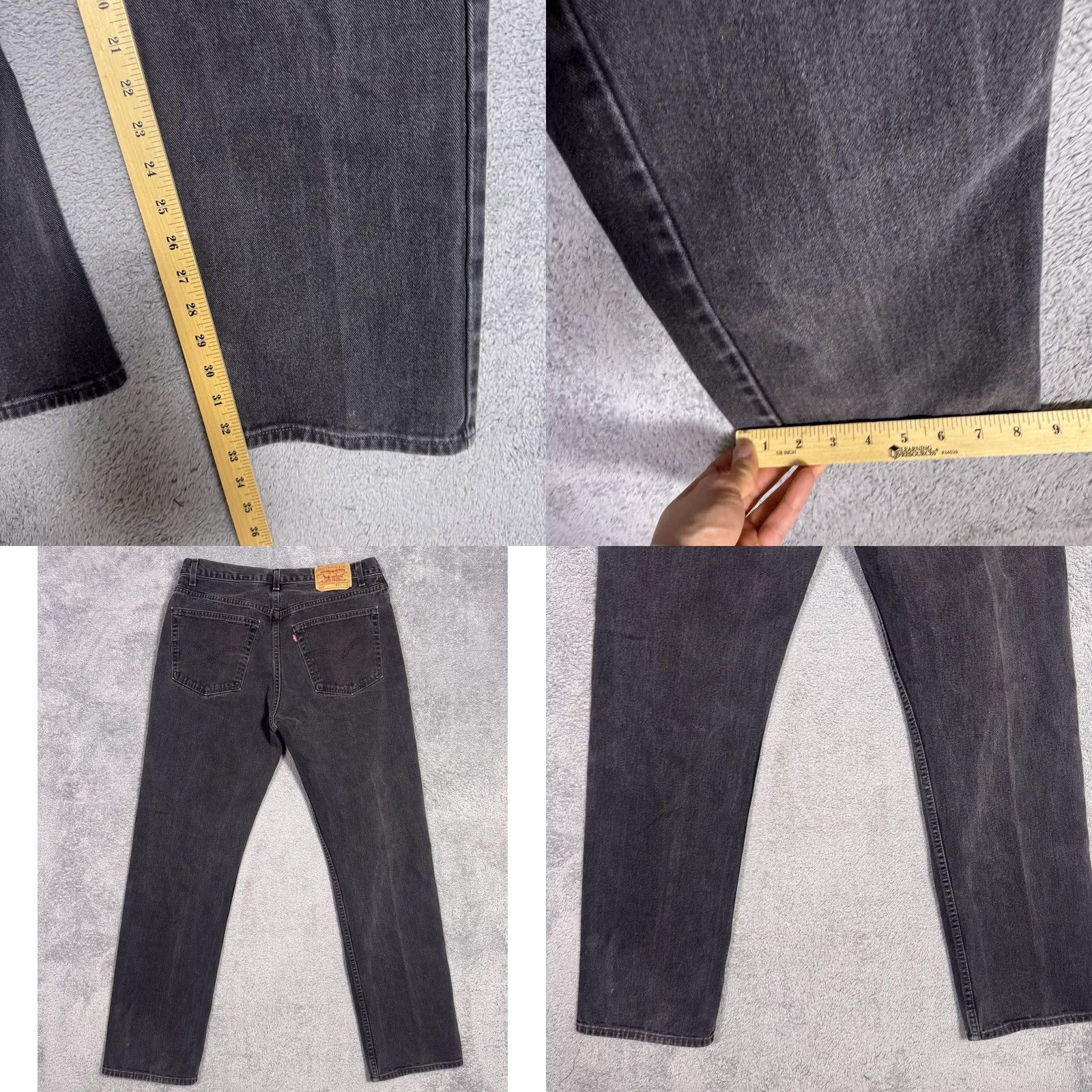 Levi's VINTAGE Levi's 505 Jeans Men 36x33 USA Made Paper Tag Black 90s Y2K Grunge Rock 5-Pocket Denim Straight Regular Mens Size US 36 / EU 52 - 8 Thumbnail
