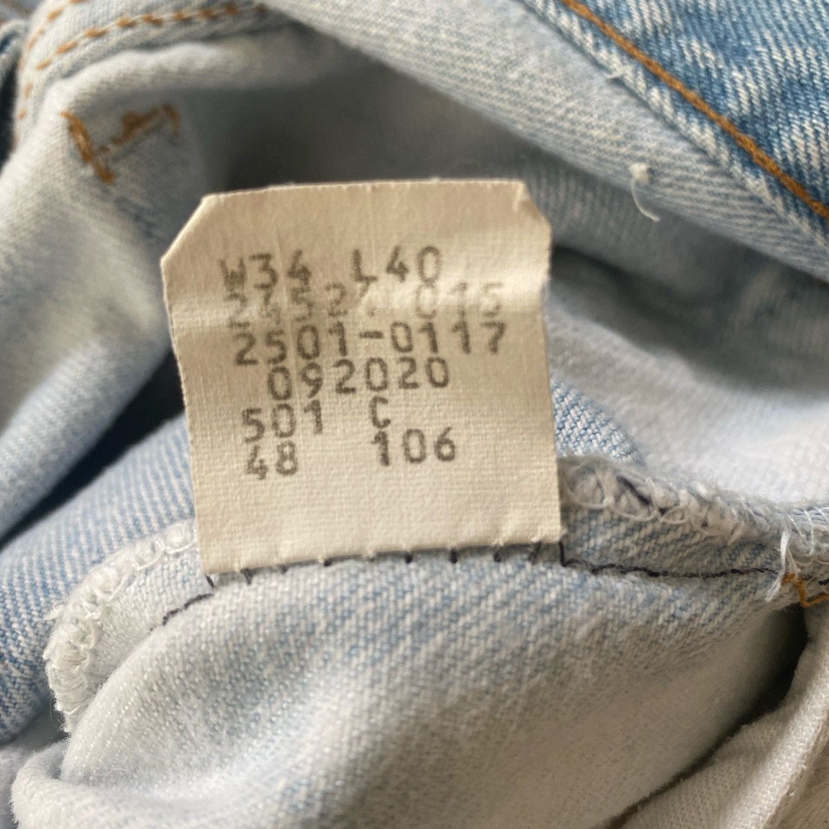 Levi's × Vintage 501s Vintage 80’s Levi’s light denim distressed jeans Size US 33 - 7 Thumbnail