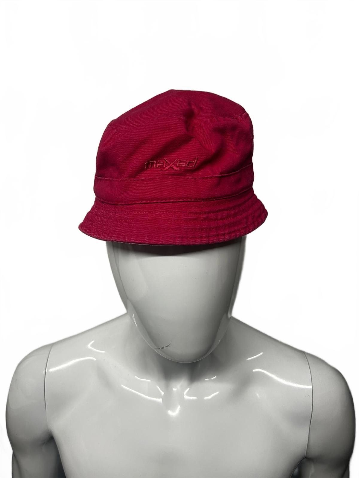 Designer Maxed Red Bucket Hat - Stylish Unisex Headwear Size ONE SIZE - 2 Thumbnail
