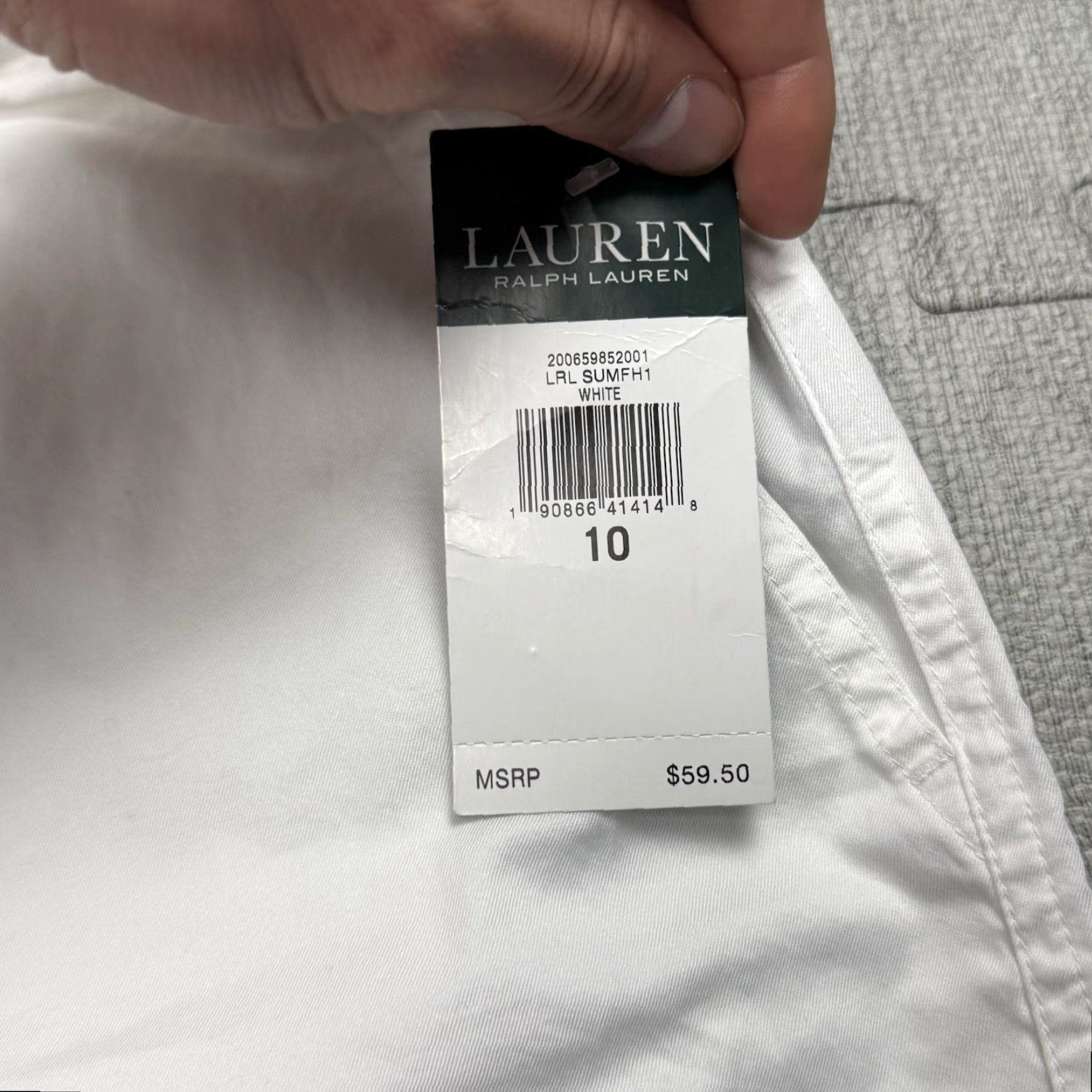 Polo Ralph Lauren VINTAGE Polo Ralph Lauren Womens Shorts Chino Stretch White Belted 10 Adult Regular 34" Waist 5" Inseam Size 32" / US 10 / IT 46 - 4 Thumbnail