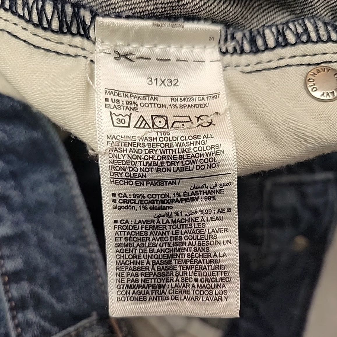 Old Navy Old Navy Jeans Mens 31x32 Faded Blue Denim Slim Flex Straight Leg Comfort Pants Jeans Size US 31 - 5 Thumbnail