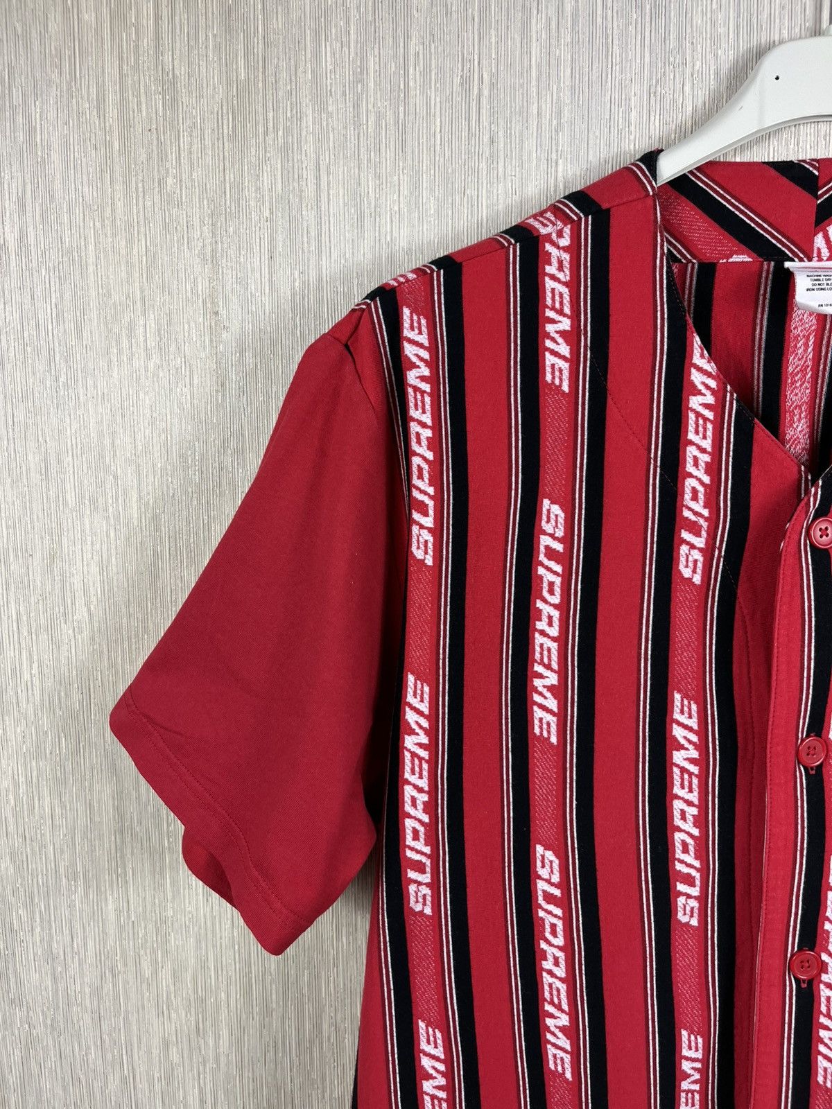 Supreme Supreme jacquard logo baseball jersey knit shirt button up Size US M / EU 48-50 / 2 - 4 Thumbnail