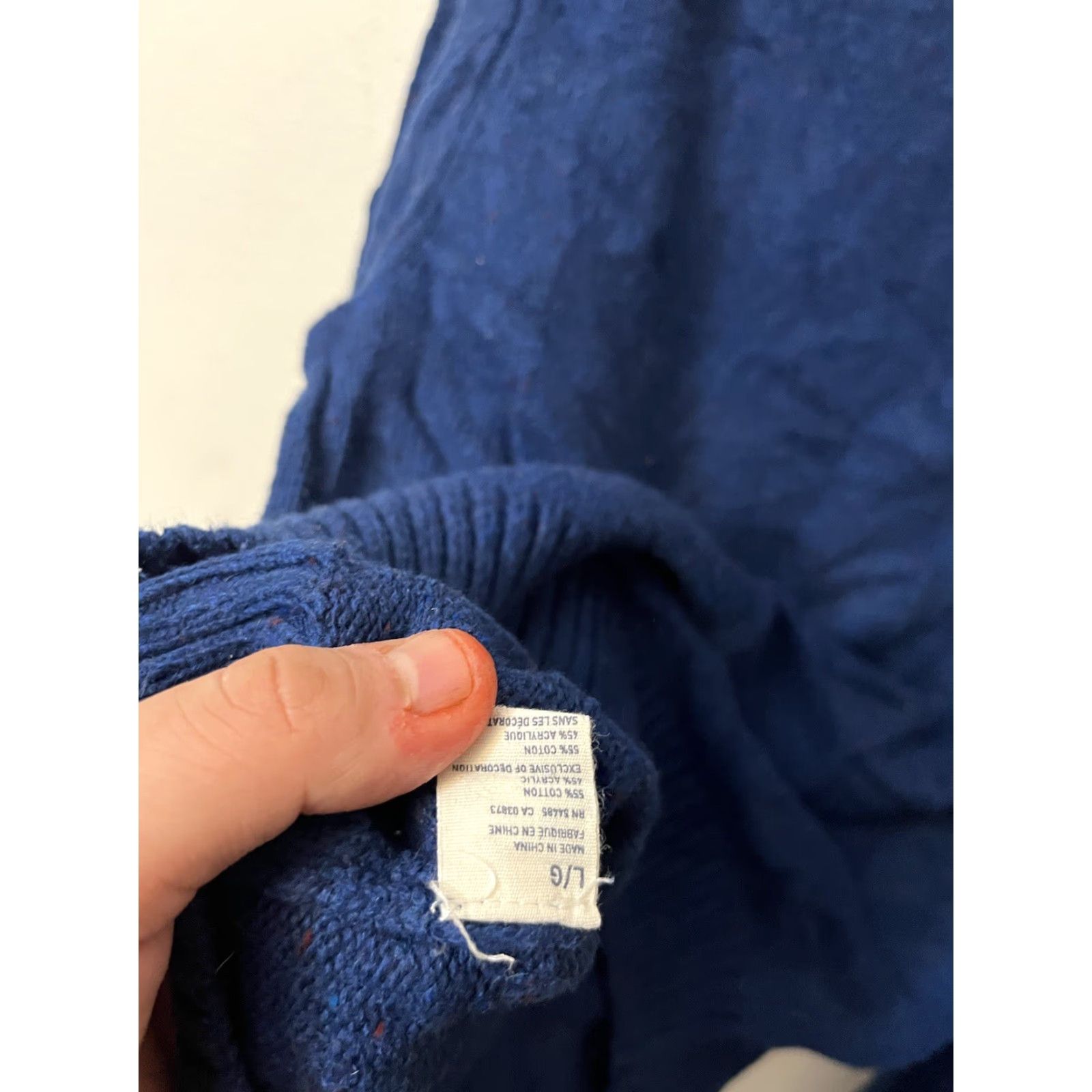 American Eagle Outfitters AMERICAN EAGLE Men’s Blue Crewneck Elbow Patch Sweater Size L Size US L / EU 52-54 / 3 - 4 Thumbnail