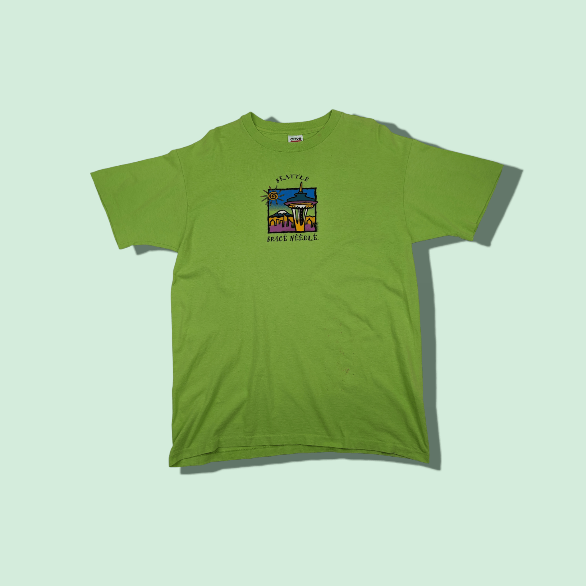 Anvil 90's ANVIL 1998 Seattle Space Needle Single Stitches T-Shirt Size US L / EU 52-54 / 3 - 1 Thumbnail